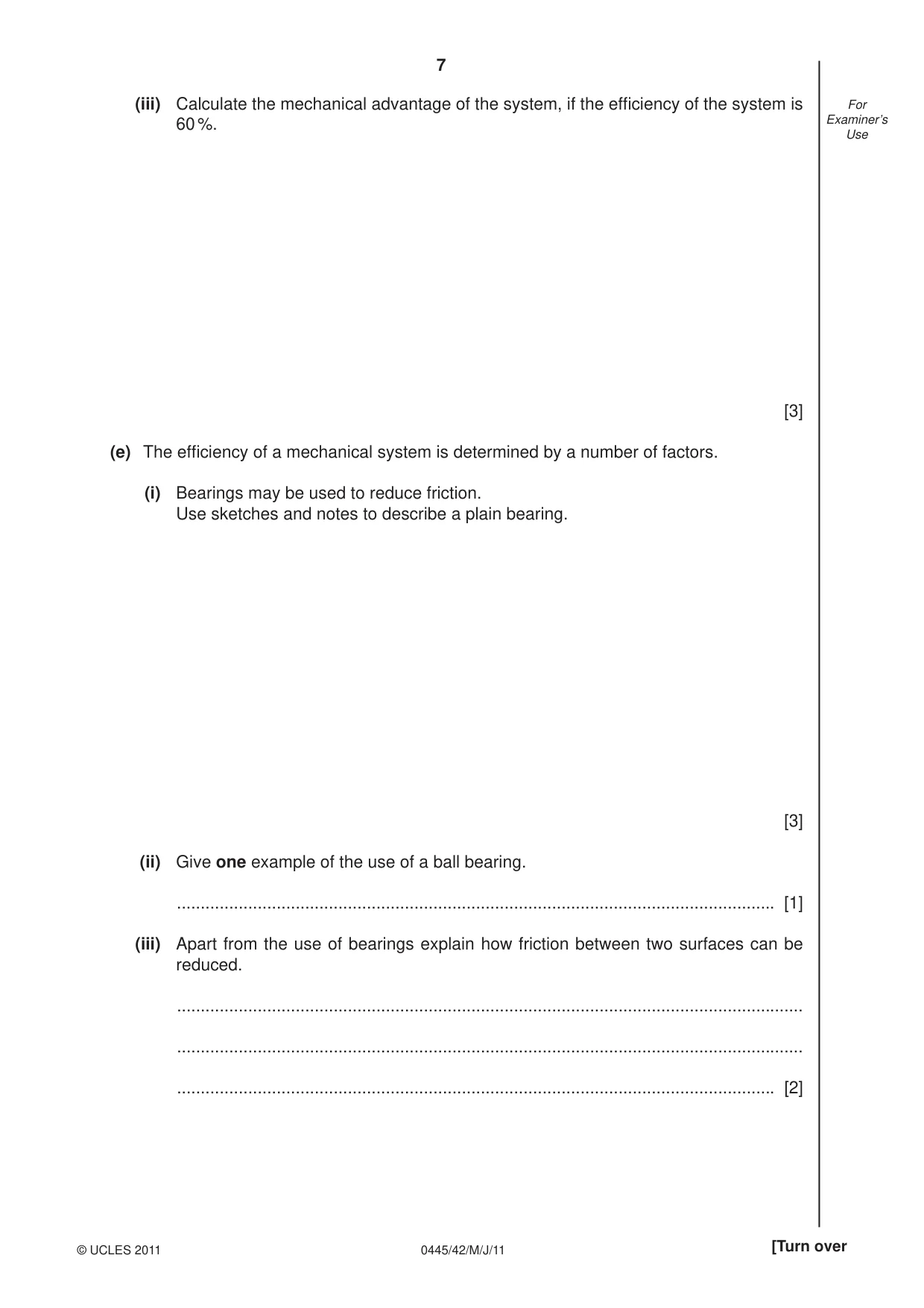 Cambridge IGCSE Design and Technology 0445 2011 May/June Paper 4 · Variant 2 question paper, page 7 of 16