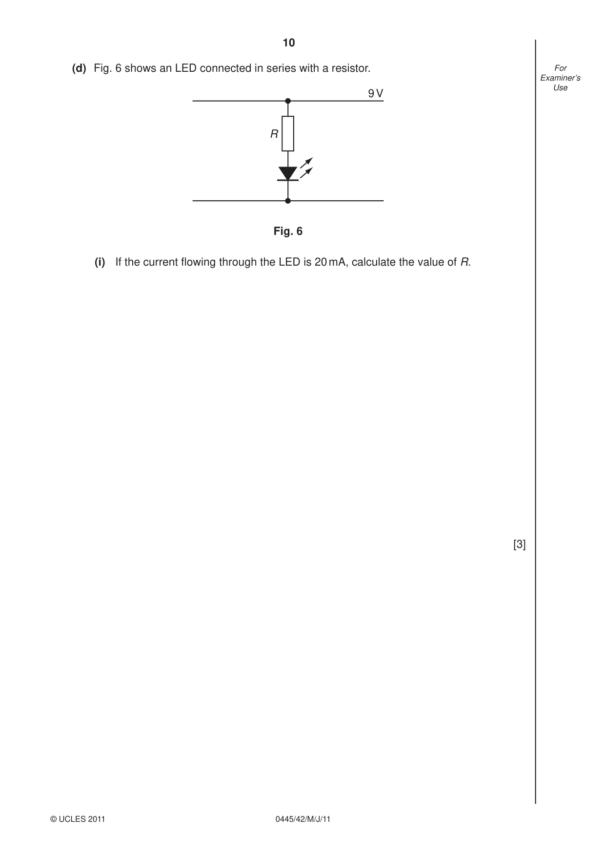 Cambridge IGCSE Design and Technology 0445 2011 May/June Paper 4 · Variant 2 question paper, page 10 of 16