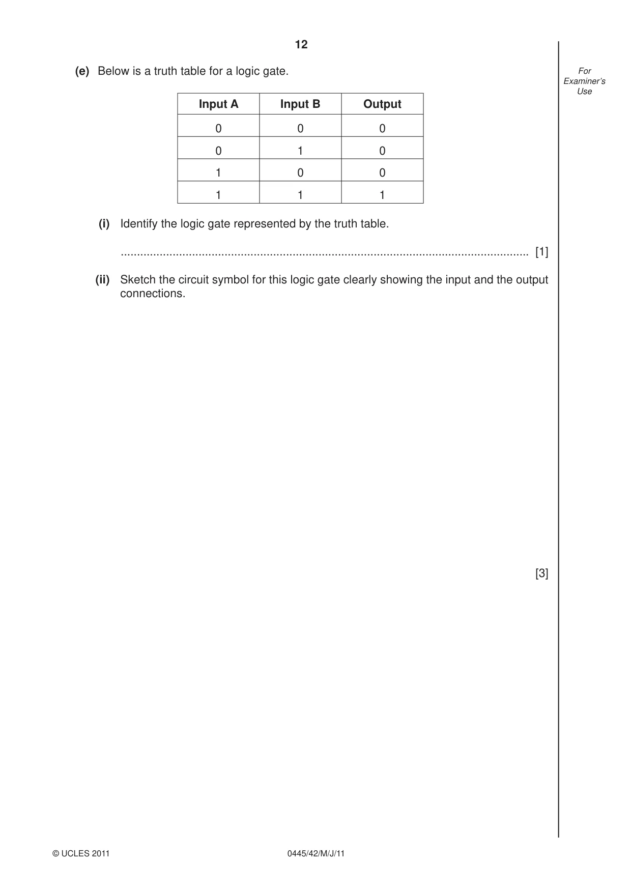 Cambridge IGCSE Design and Technology 0445 2011 May/June Paper 4 · Variant 2 question paper, page 12 of 16