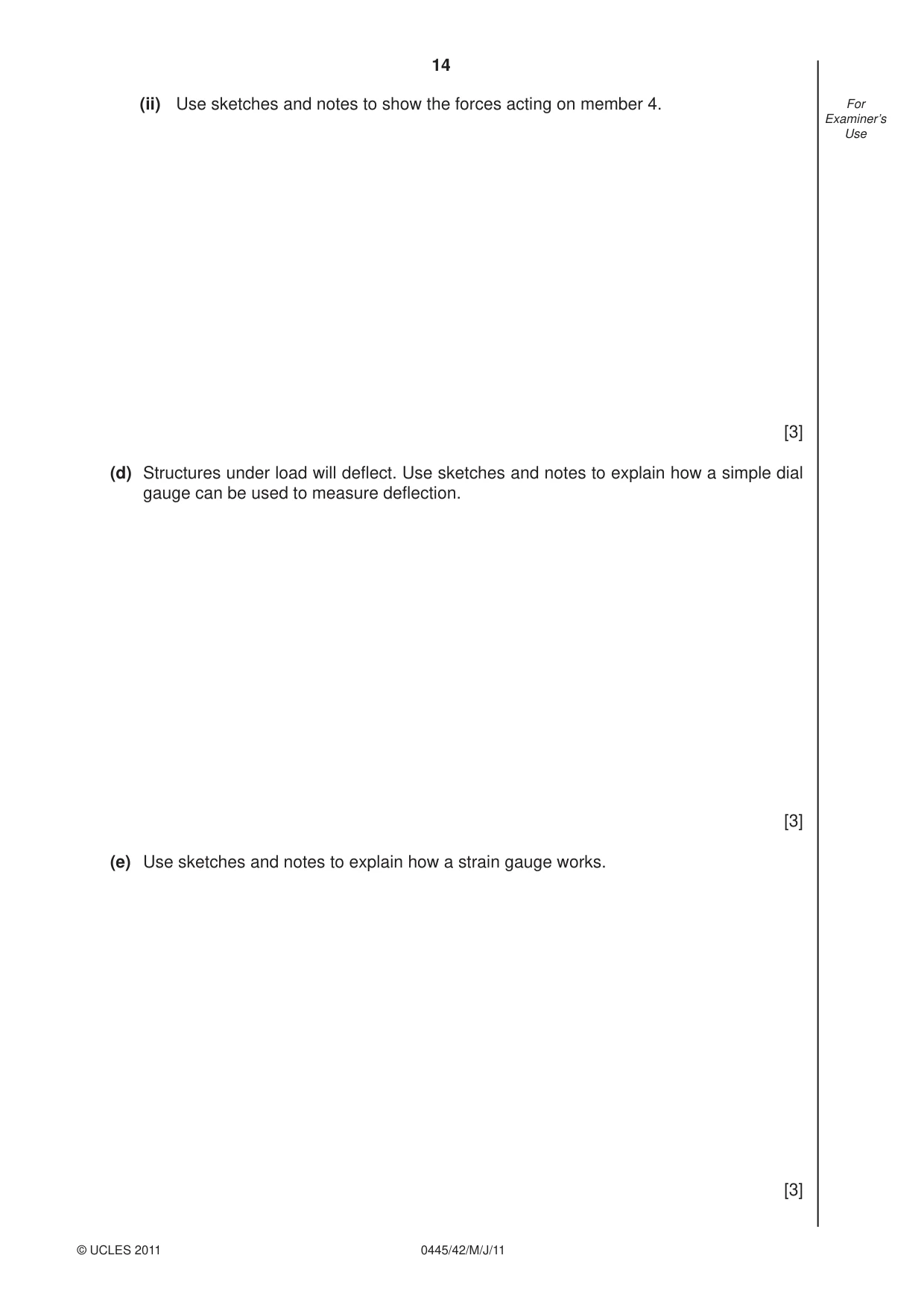 Cambridge IGCSE Design and Technology 0445 2011 May/June Paper 4 · Variant 2 question paper, page 14 of 16