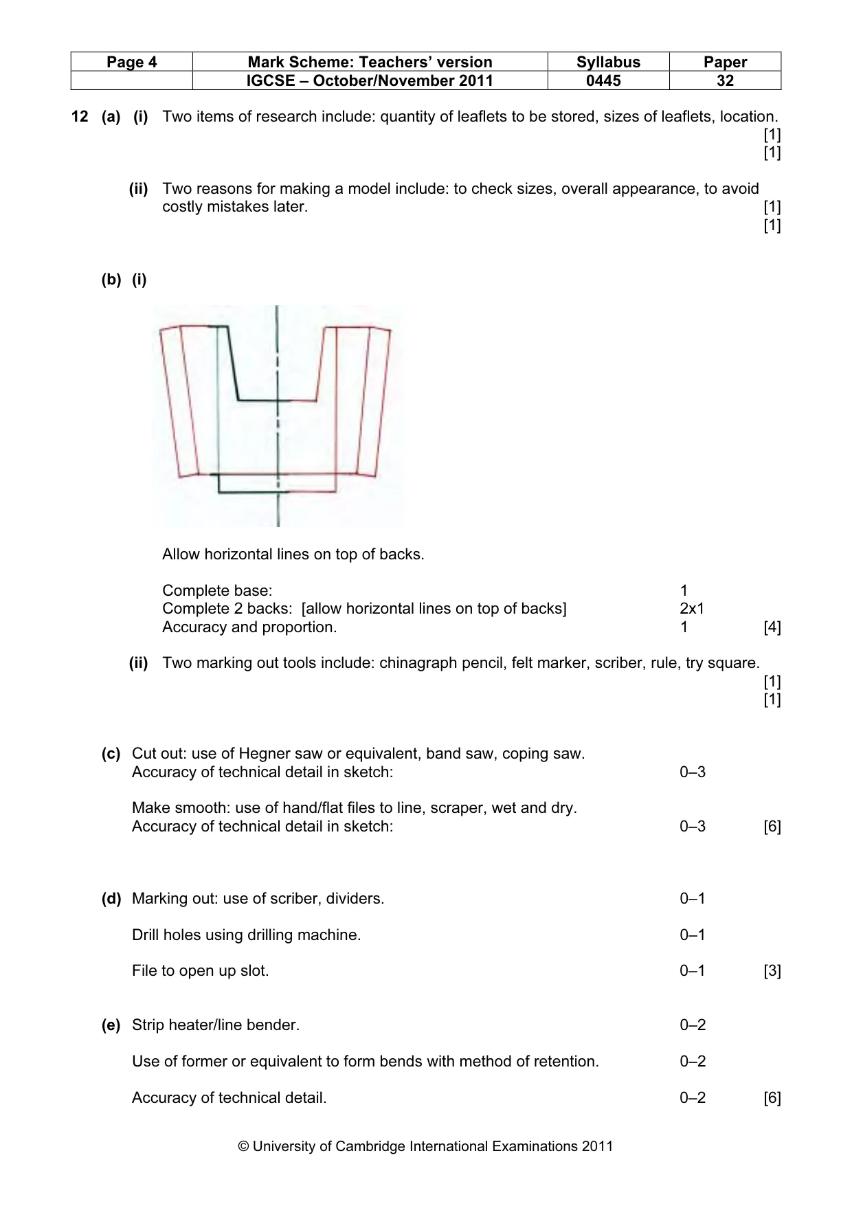 Mark scheme, page 4 of 7