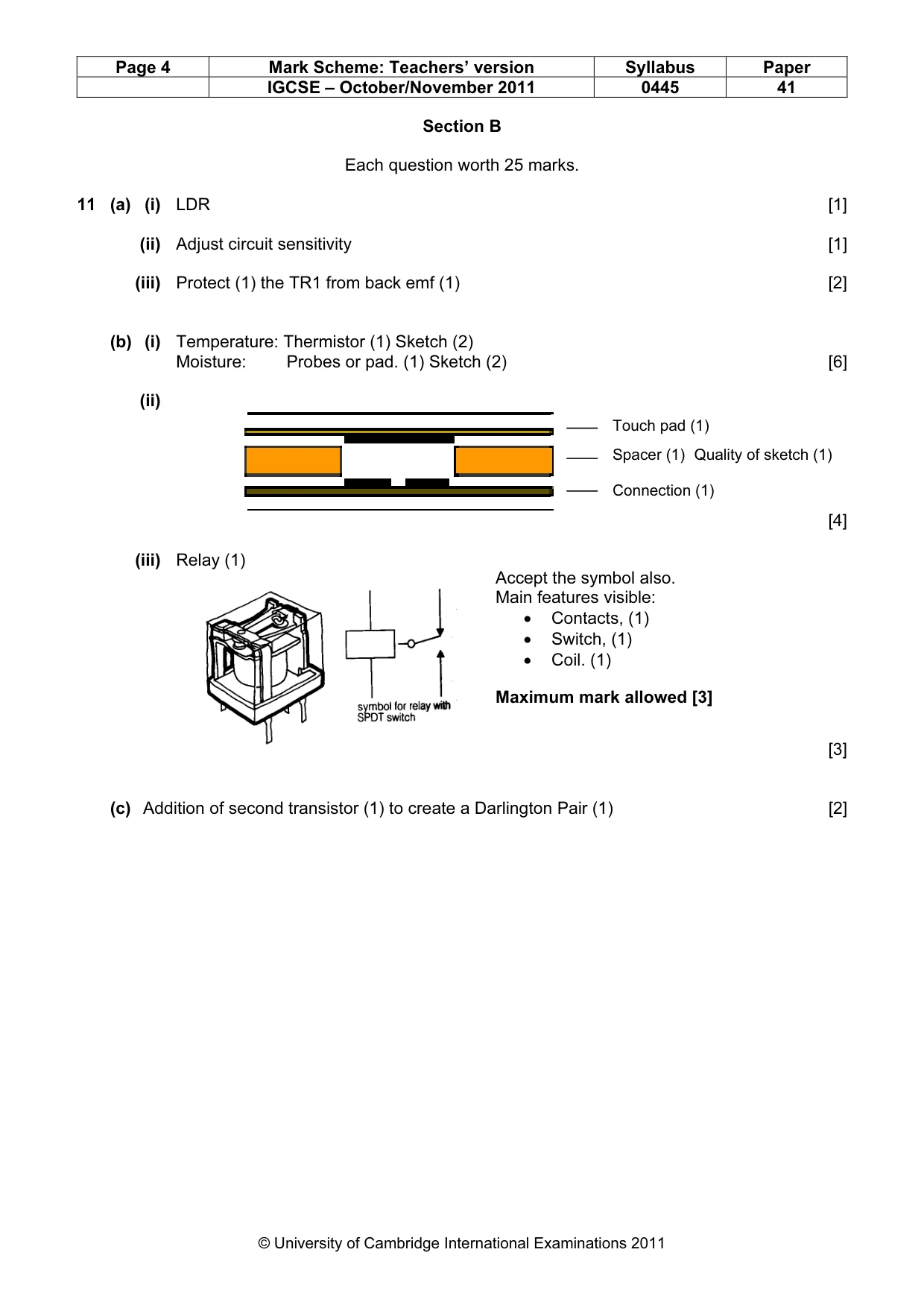 Mark scheme, page 4 of 7