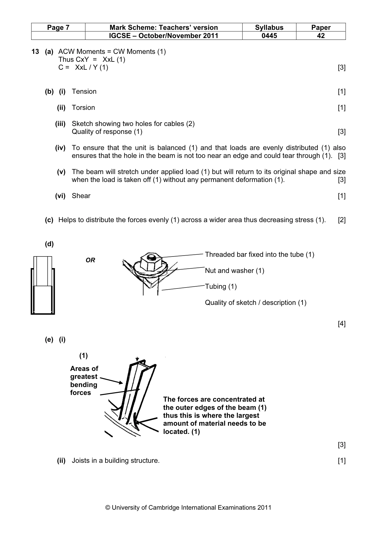 Mark scheme, page 7 of 7