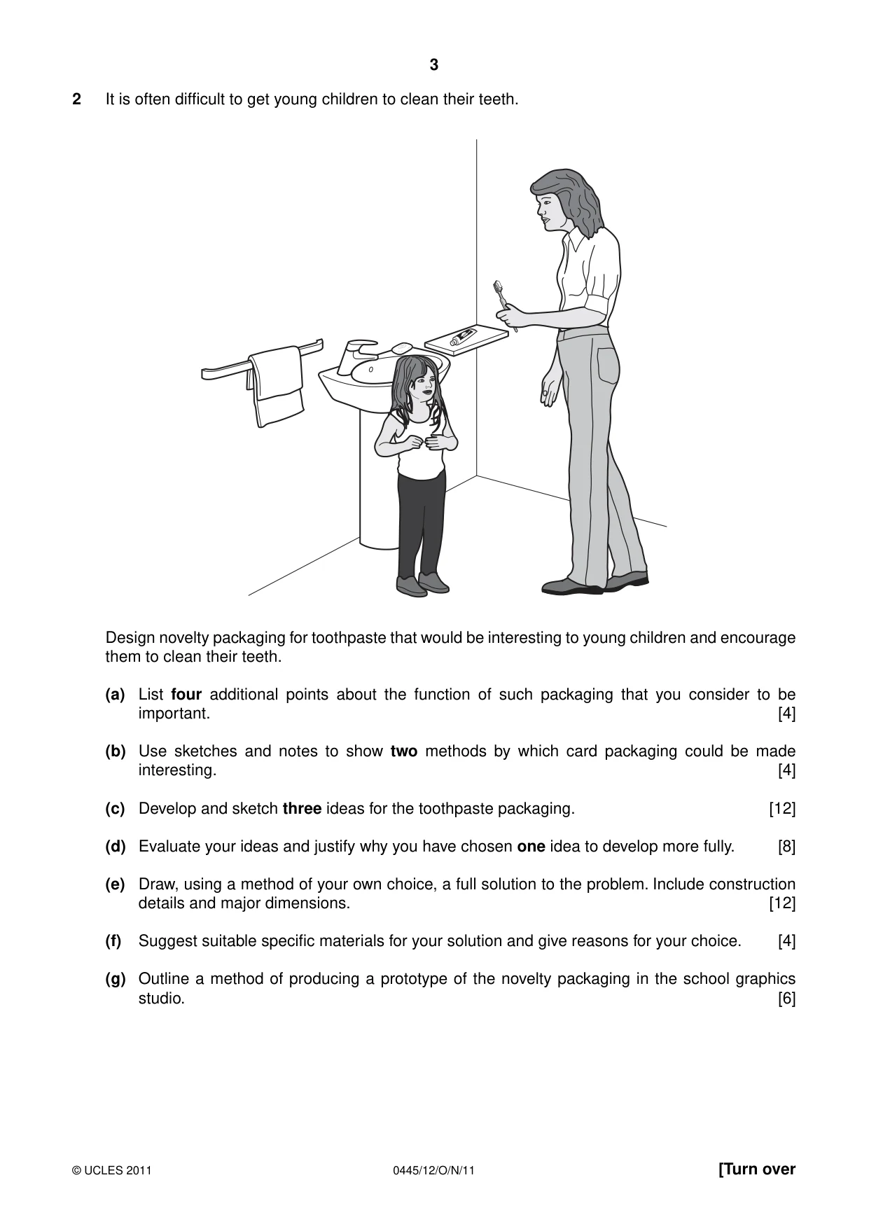 Cambridge IGCSE Design and Technology 0445 2011 Oct/Nov Paper 1 · Variant 2 question paper, page 3 of 4