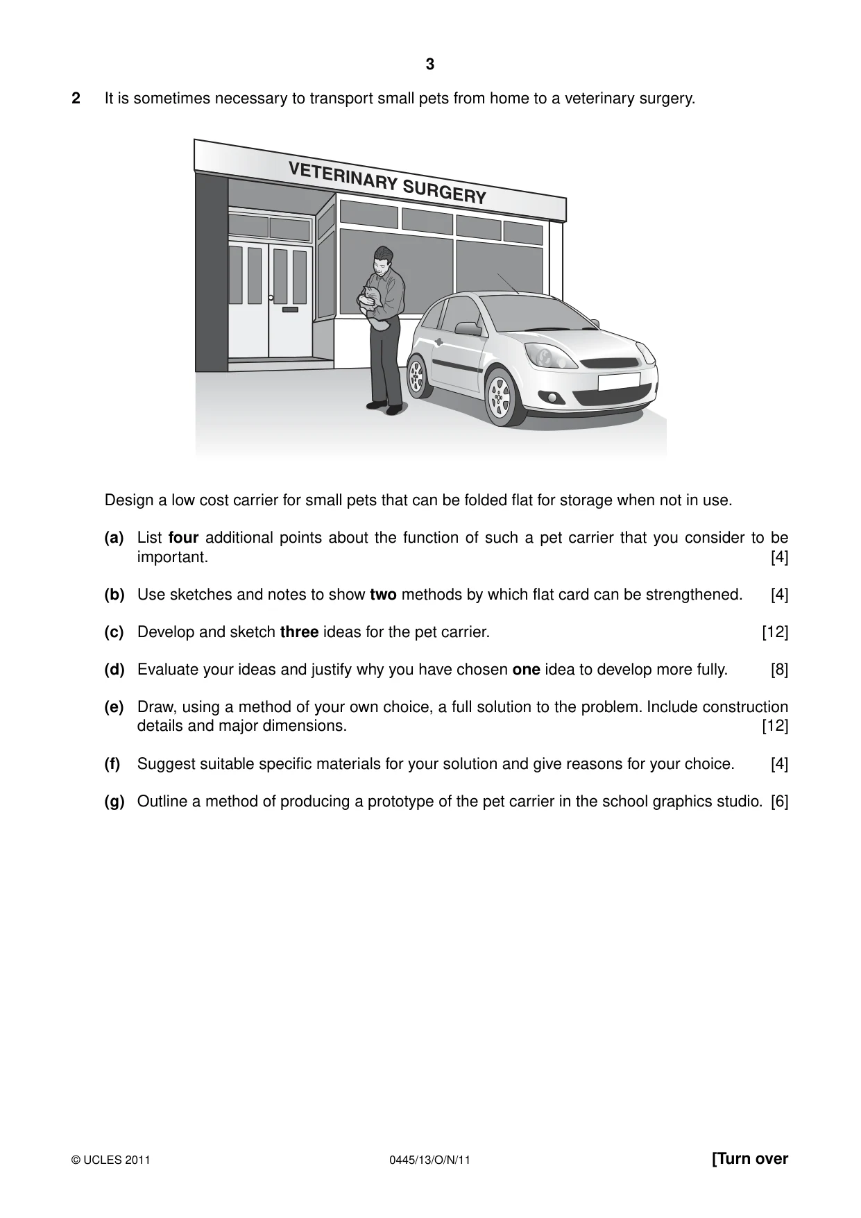 Cambridge IGCSE Design and Technology 0445 2011 Oct/Nov Paper 1 · Variant 3 question paper, page 3 of 4