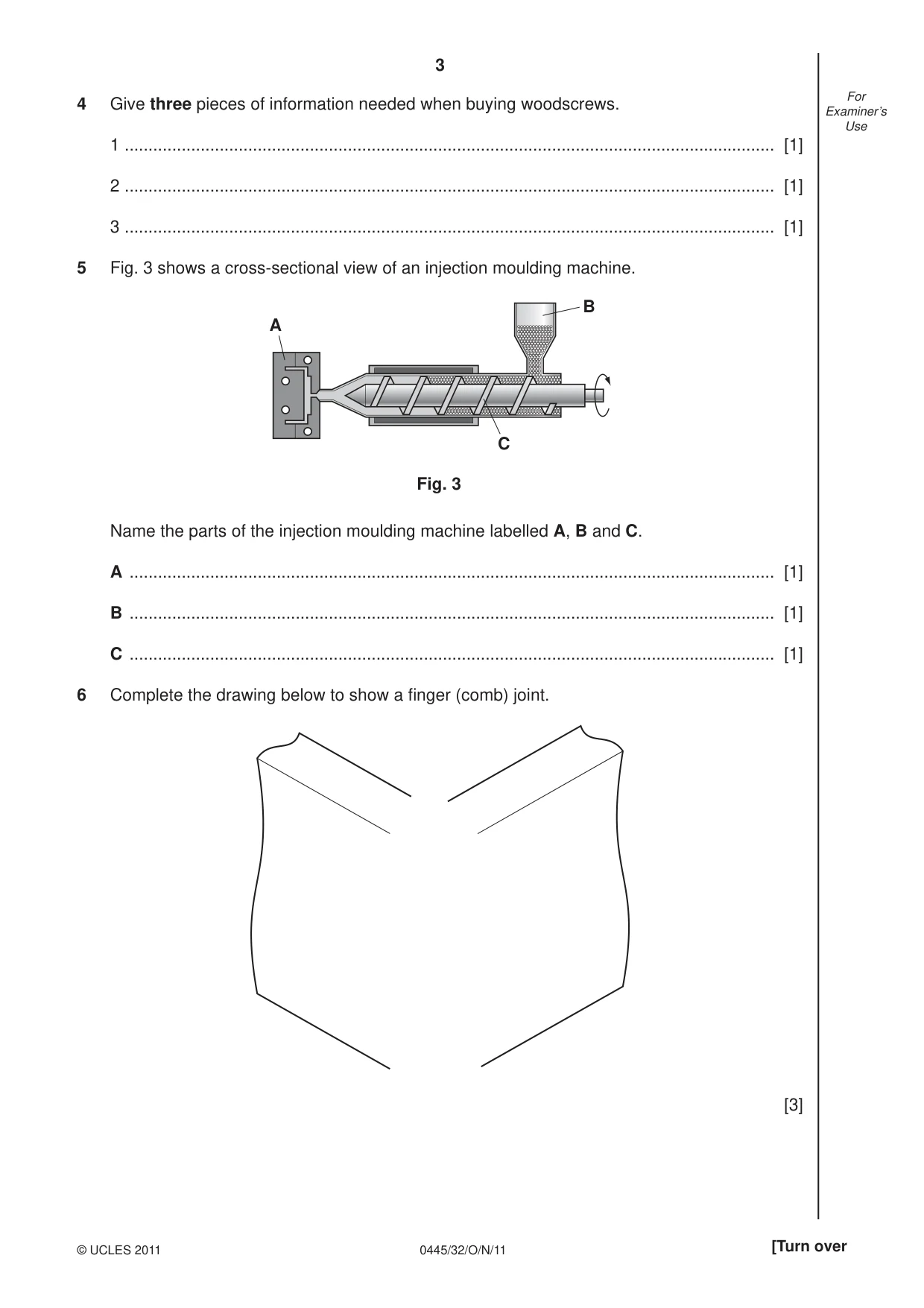 Cambridge IGCSE Design and Technology 0445 2011 Oct/Nov Paper 3 · Variant 2 question paper, page 3 of 16
