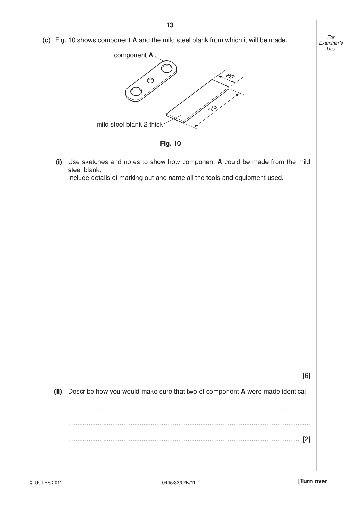 Cambridge IGCSE Design and Technology 0445 2011 Oct/Nov Paper 3 · Variant 3 question paper, page 13 of 16