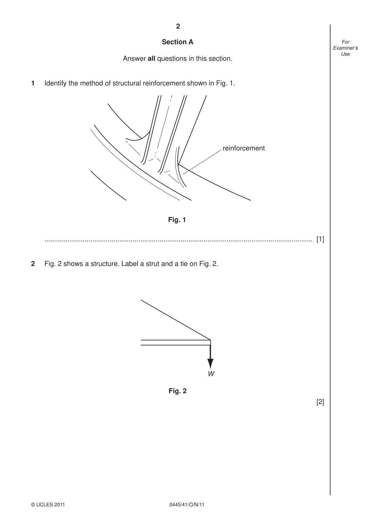 Cambridge IGCSE Design and Technology 0445 2011 Oct/Nov Paper 4 · Variant 1 question paper, page 2 of 16