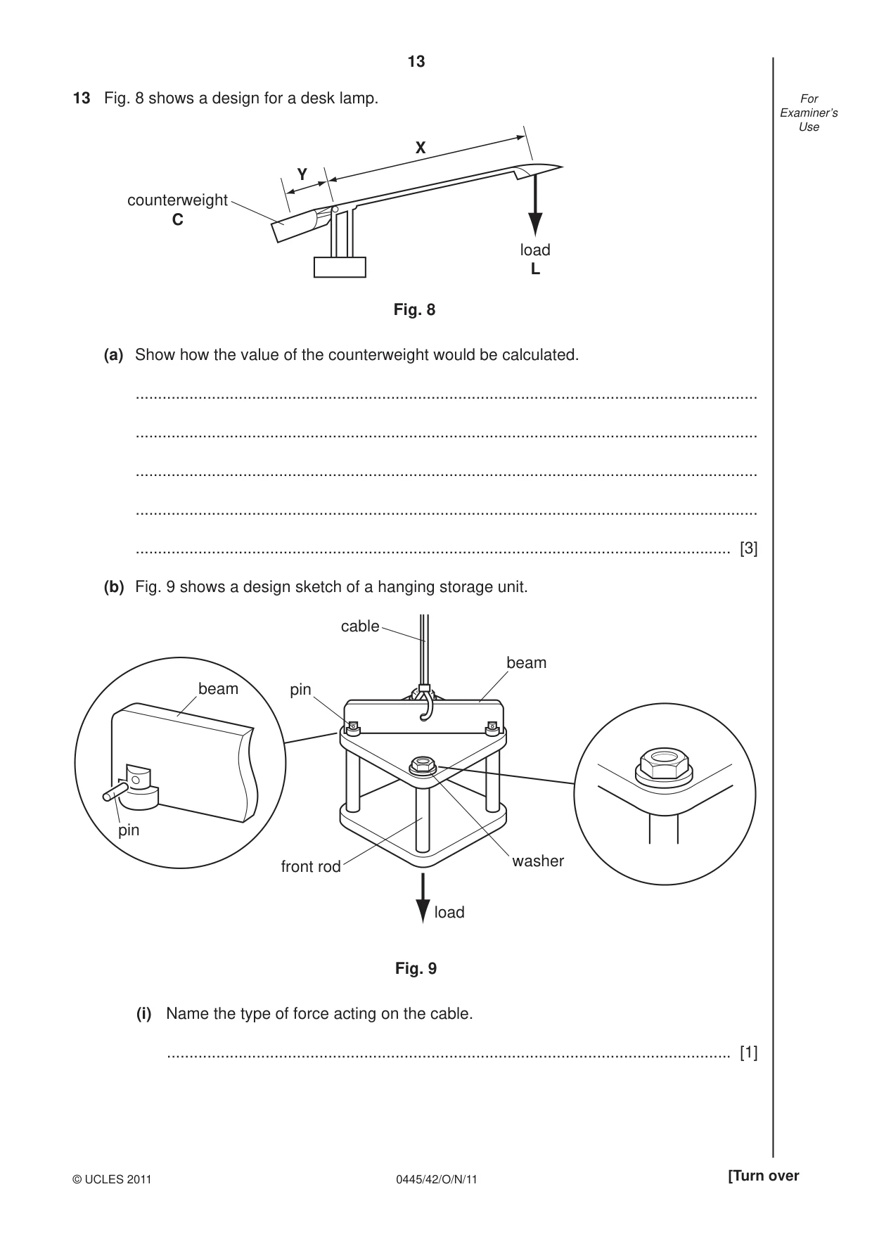 Cambridge IGCSE Design and Technology 0445 2011 Oct/Nov Paper 4 · Variant 2 question paper, page 13 of 16