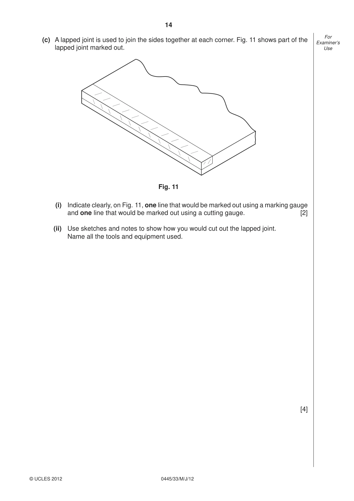 Cambridge IGCSE Design and Technology 0445 2012 May/June Paper 3 · Variant 3 question paper, page 14 of 16