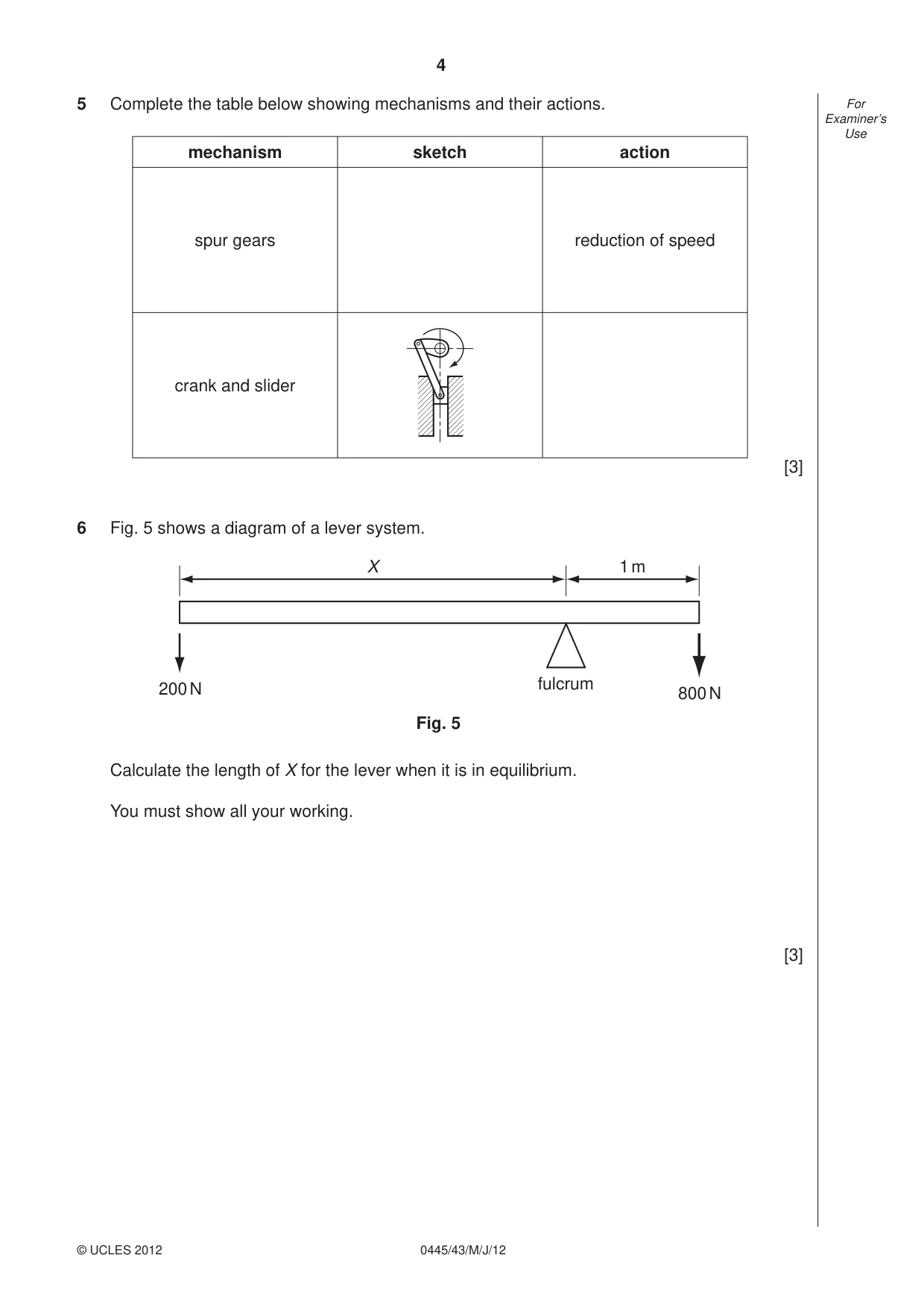 Cambridge IGCSE Design and Technology 0445 2012 May/June Paper 4 · Variant 3 question paper, page 4 of 16