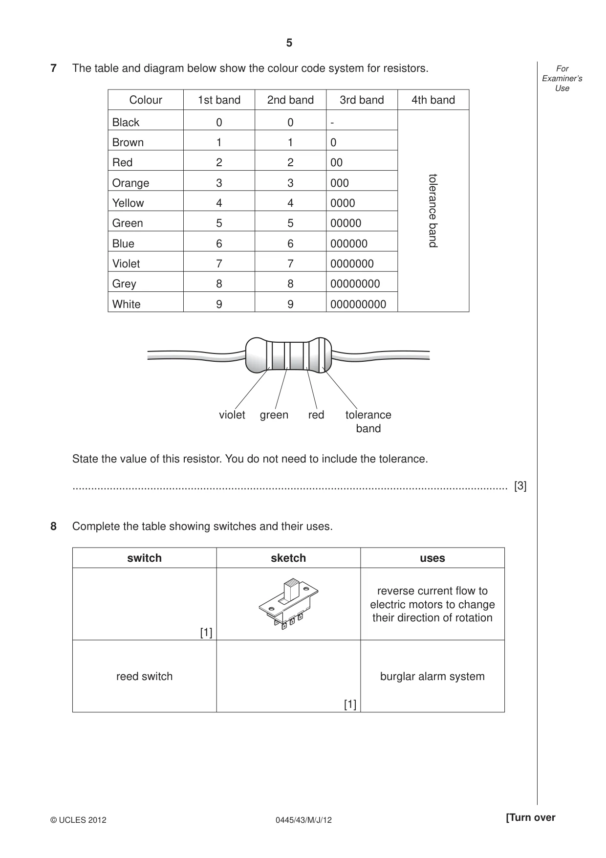 Cambridge IGCSE Design and Technology 0445 2012 May/June Paper 4 · Variant 3 question paper, page 5 of 16
