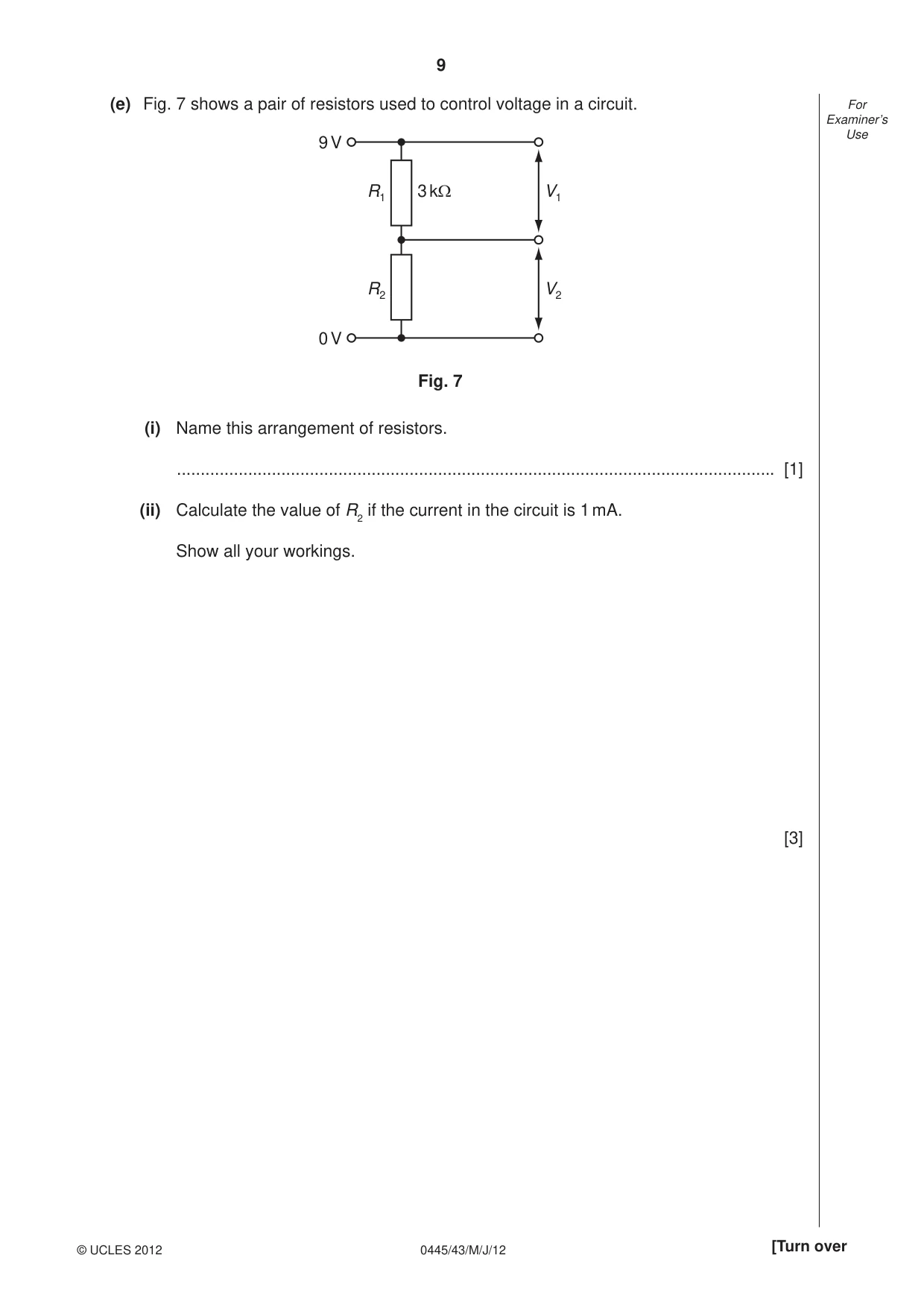 Cambridge IGCSE Design and Technology 0445 2012 May/June Paper 4 · Variant 3 question paper, page 9 of 16