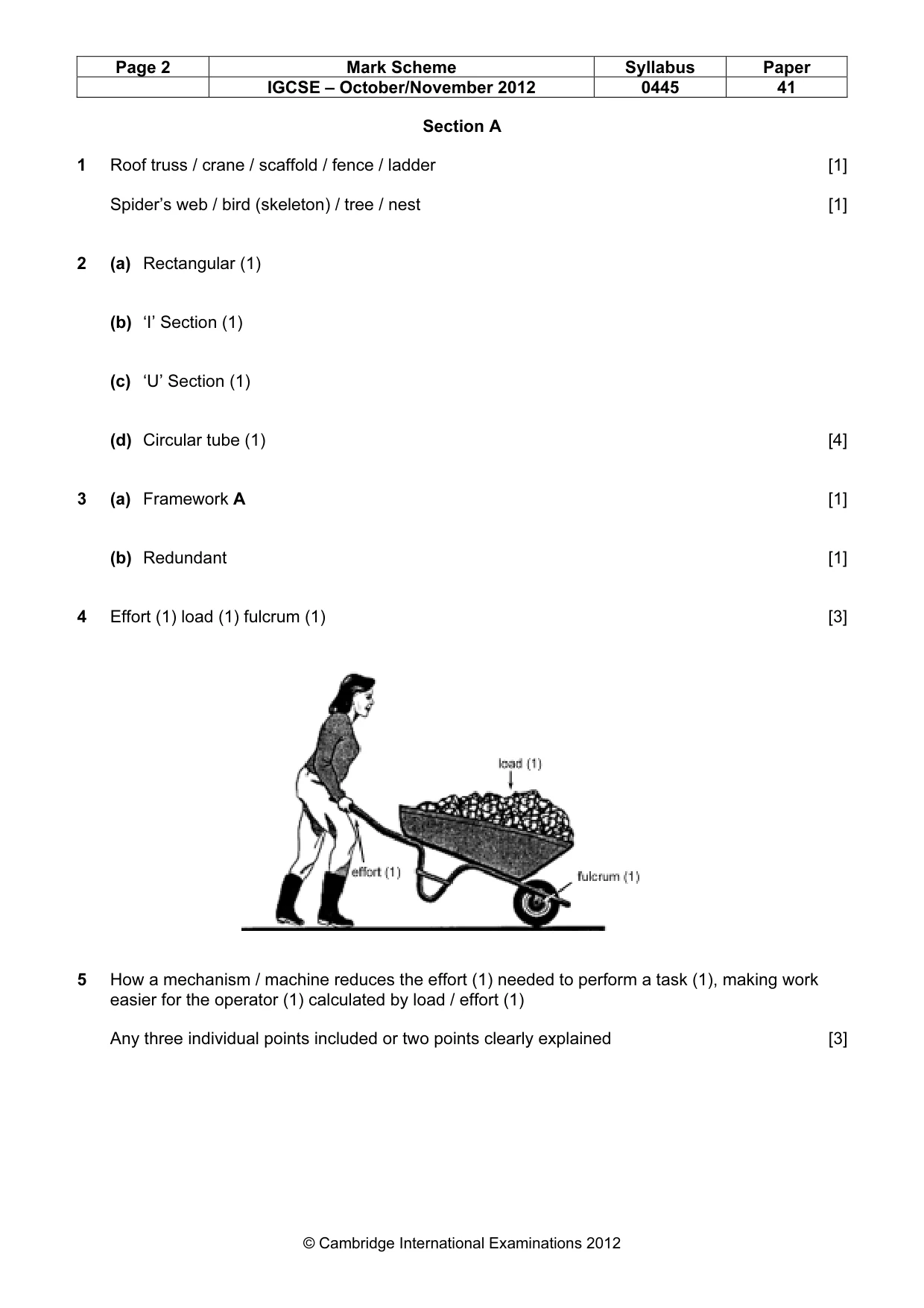 Mark scheme, page 2 of 8