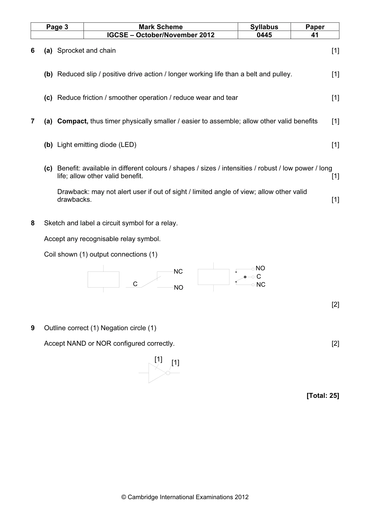 Mark scheme, page 3 of 8