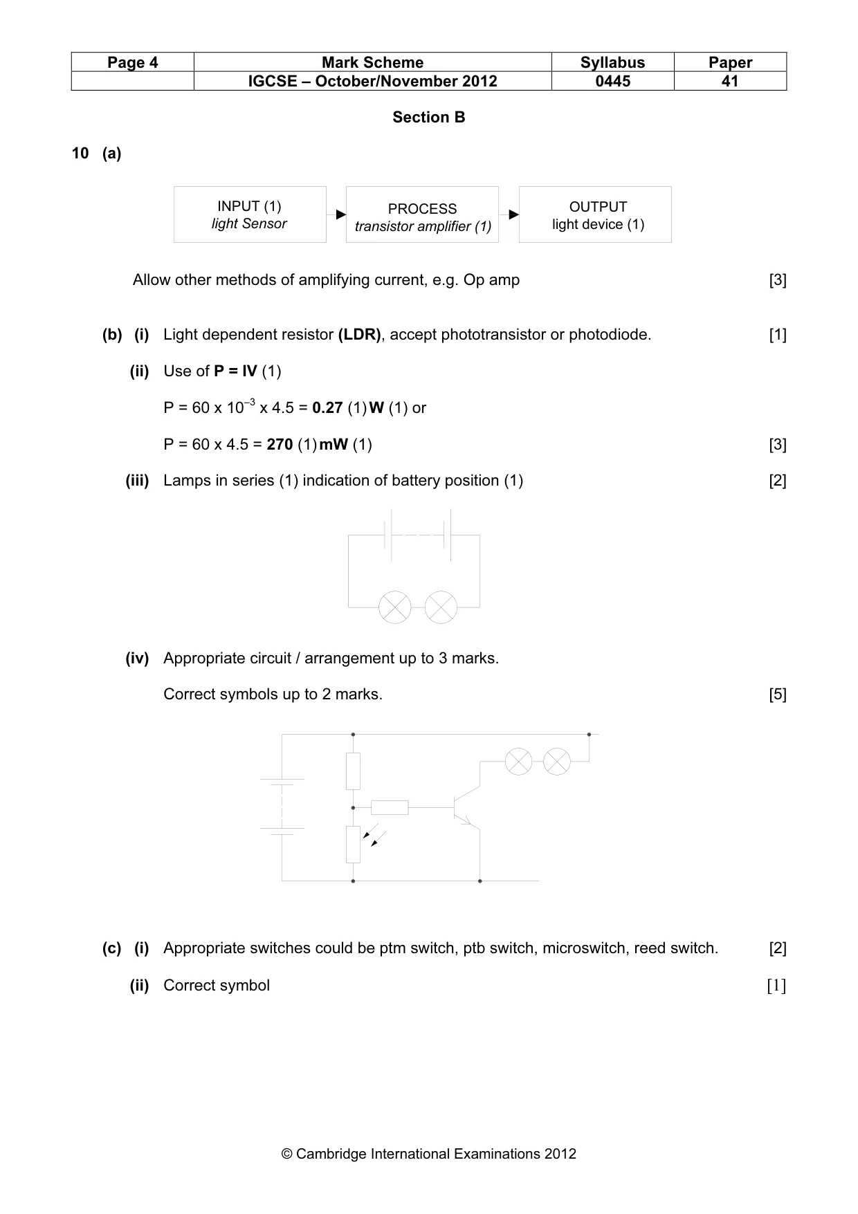 Mark scheme, page 4 of 8