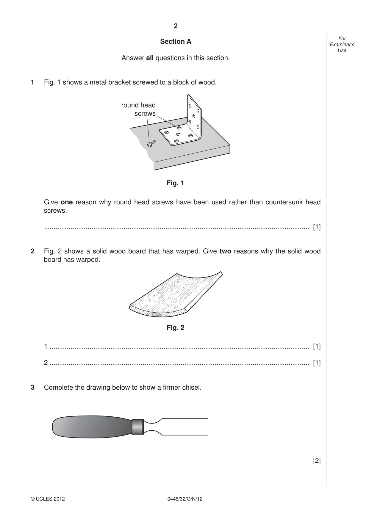 Cambridge IGCSE Design and Technology 0445 2012 Oct/Nov Paper 3 · Variant 2 question paper, page 2 of 16