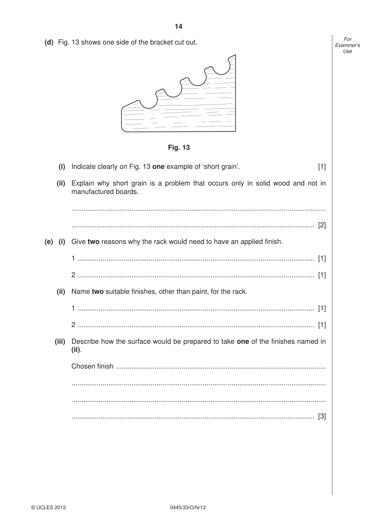 Cambridge IGCSE Design and Technology 0445 2012 Oct/Nov Paper 3 · Variant 3 question paper, page 14 of 16
