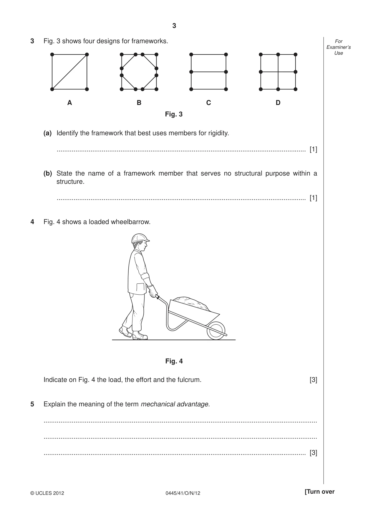 Cambridge IGCSE Design and Technology 0445 2012 Oct/Nov Paper 4 · Variant 1 question paper, page 3 of 16