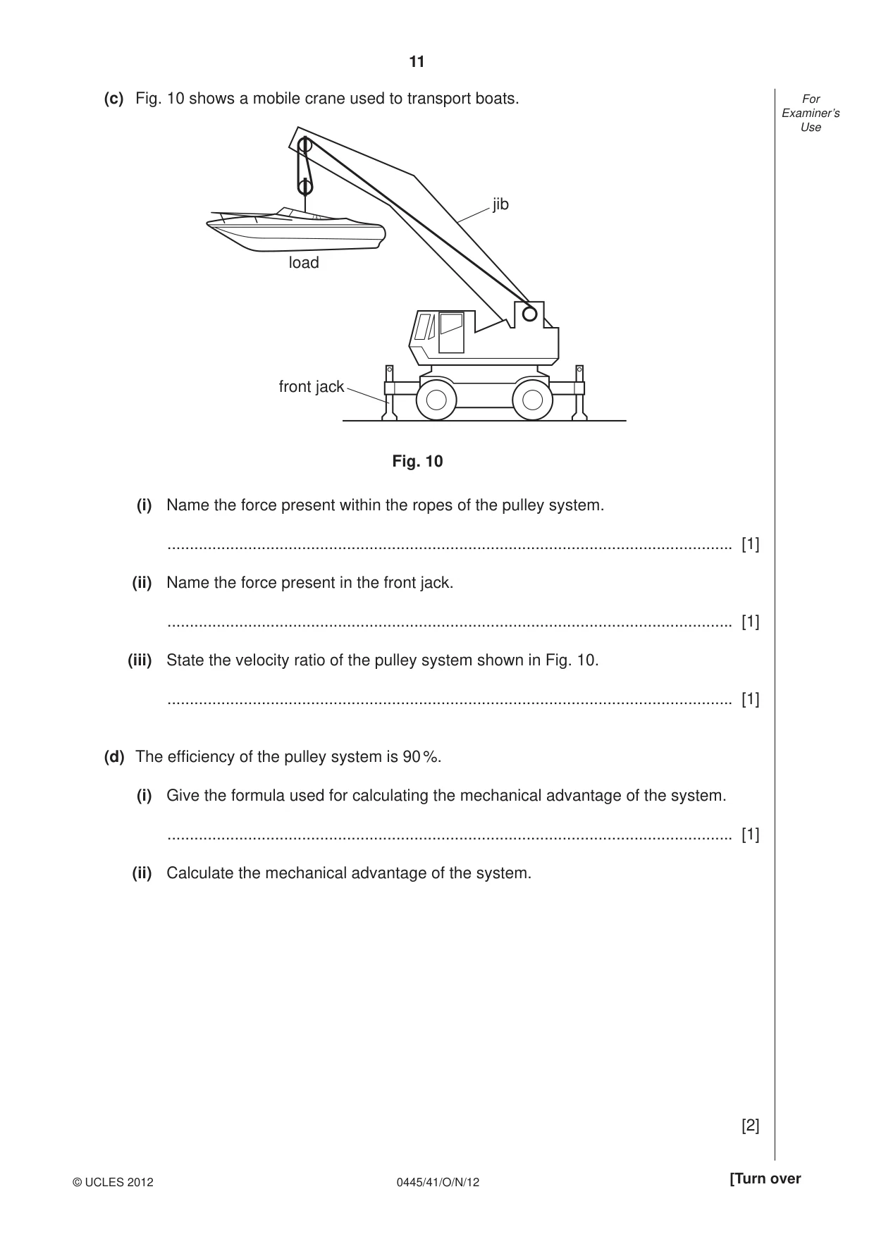 Cambridge IGCSE Design and Technology 0445 2012 Oct/Nov Paper 4 · Variant 1 question paper, page 11 of 16