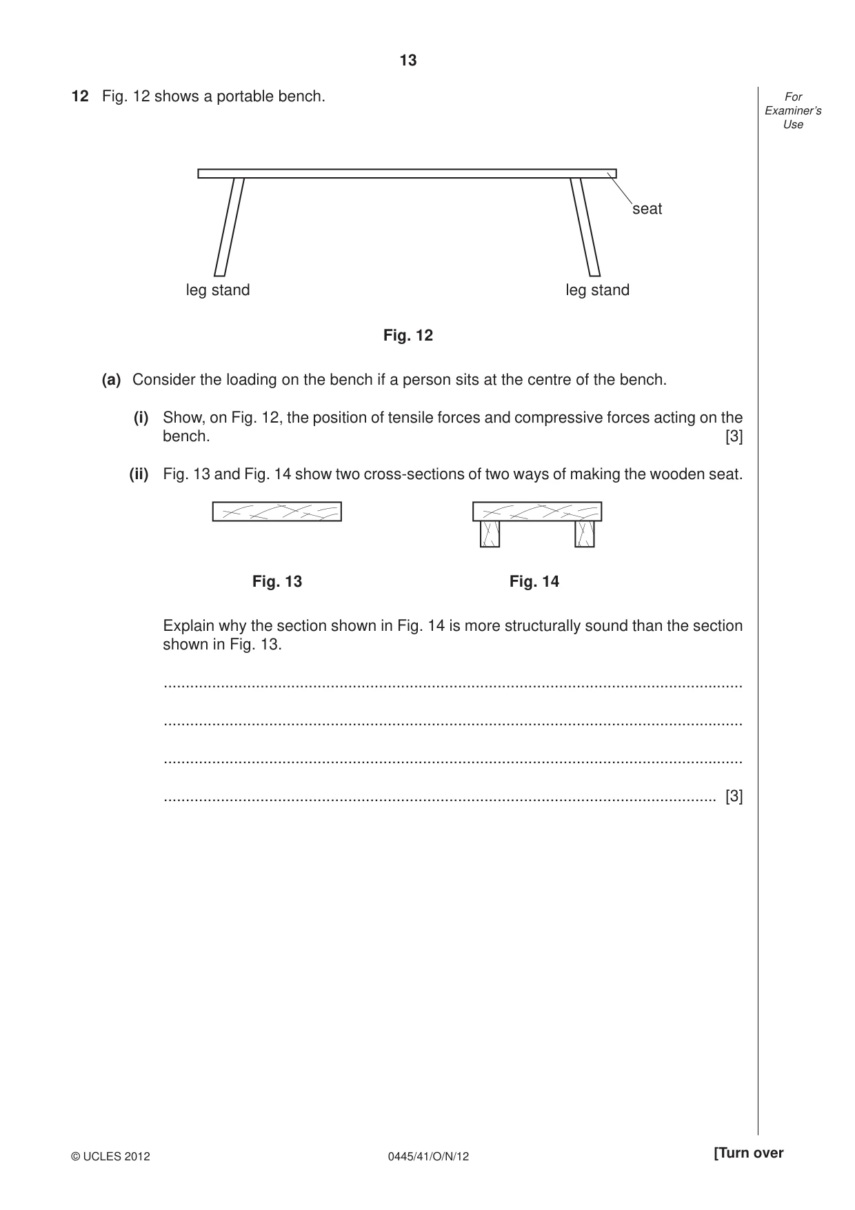 Cambridge IGCSE Design and Technology 0445 2012 Oct/Nov Paper 4 · Variant 1 question paper, page 13 of 16
