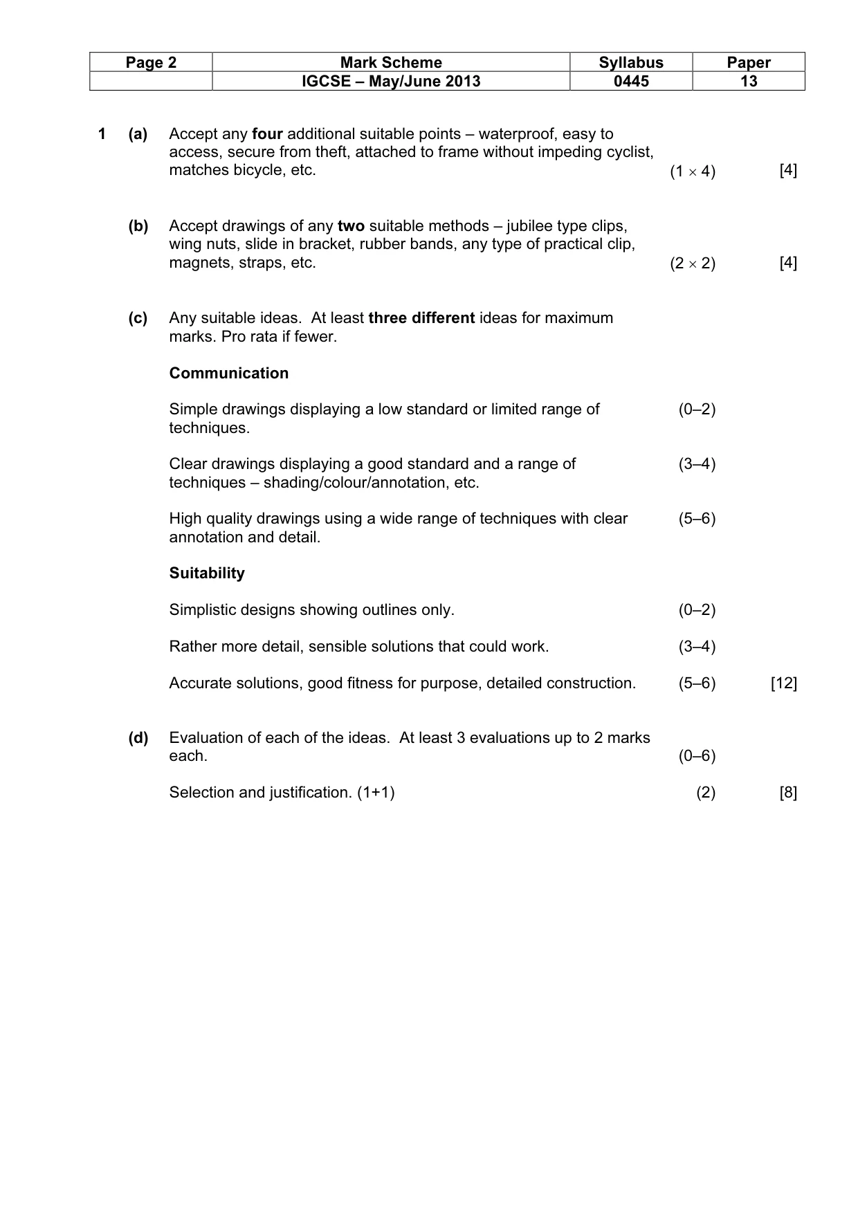 Mark scheme, page 2 of 7