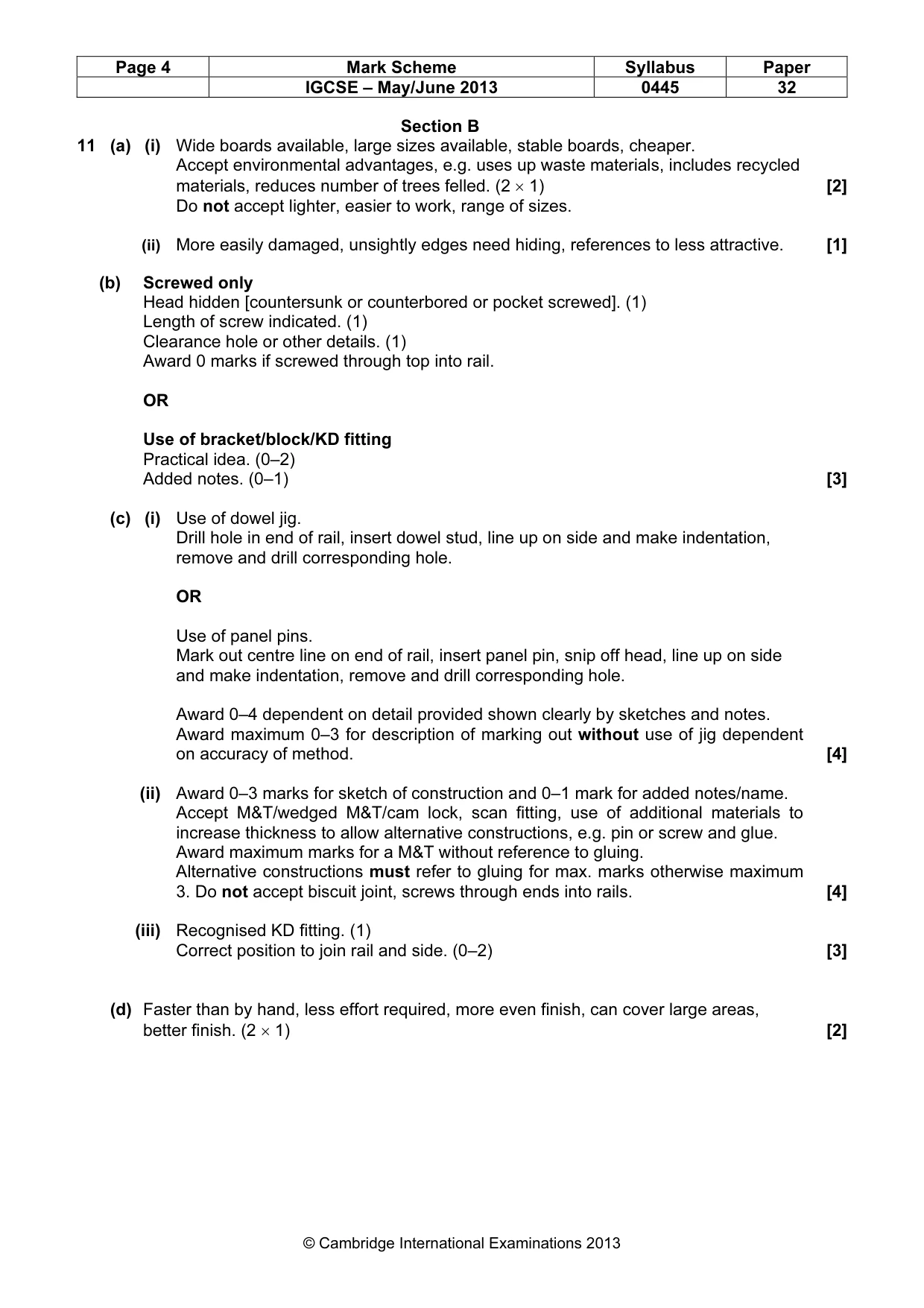 Mark scheme, page 4 of 7