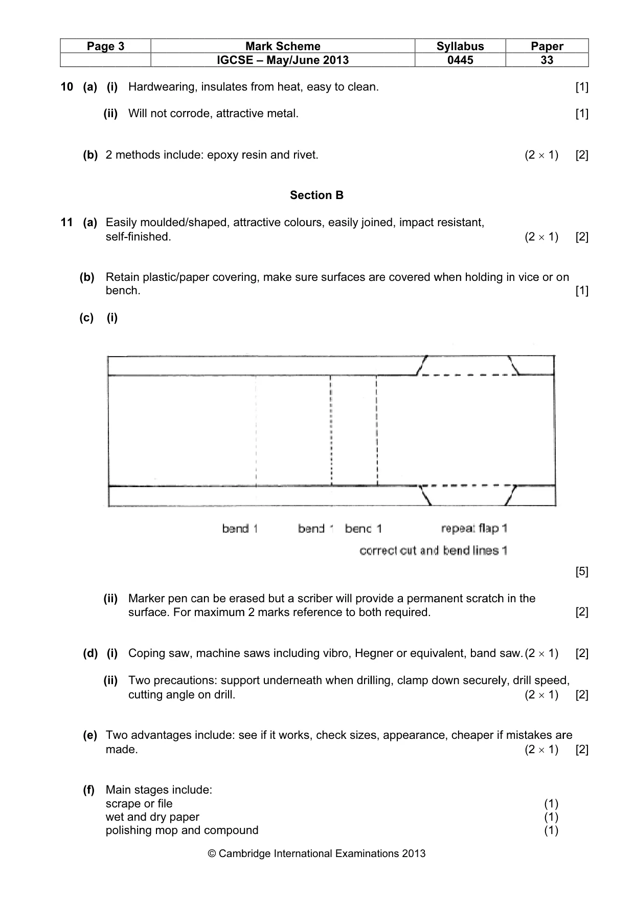 Mark scheme, page 3 of 5