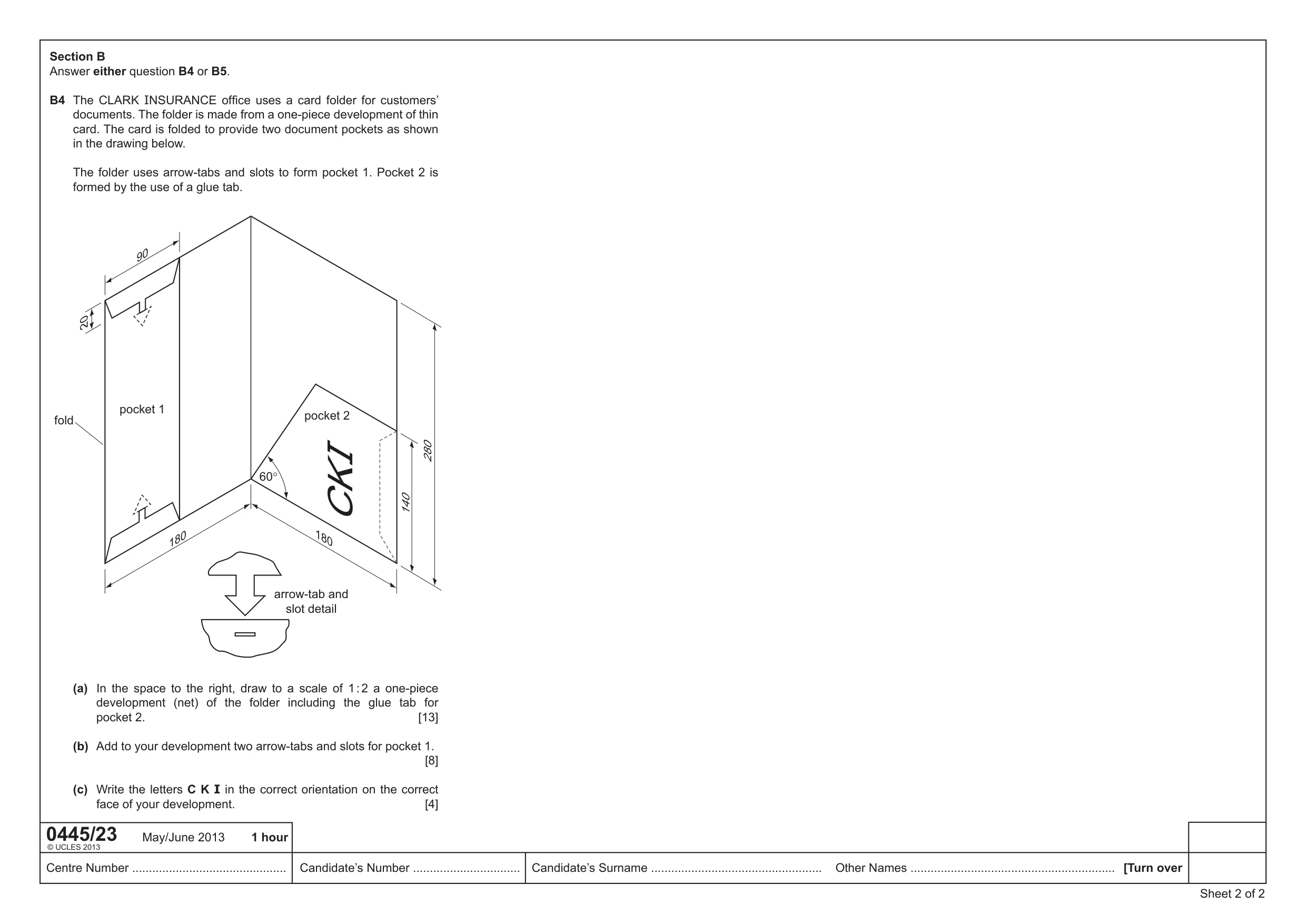 Cambridge IGCSE Design and Technology 0445 2013 May/June Paper 2 · Variant 3 question paper, page 3 of 4
