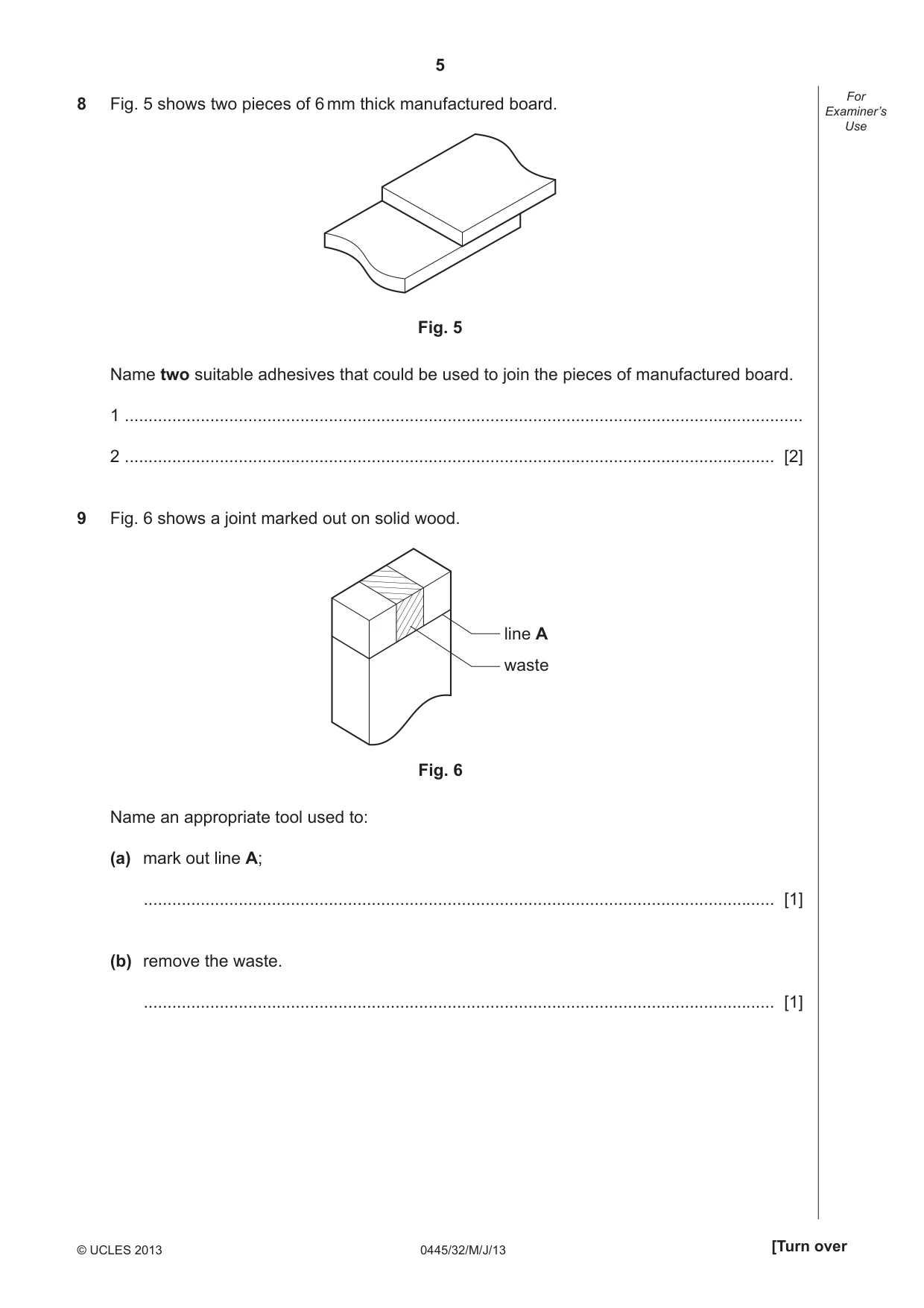 Cambridge IGCSE Design and Technology 0445 2013 May/June Paper 3 · Variant 2 question paper, page 5 of 16
