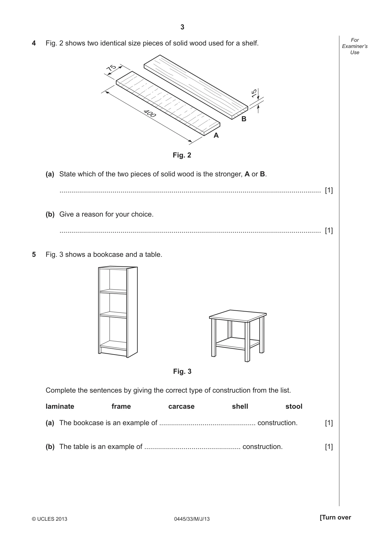 Cambridge IGCSE Design and Technology 0445 2013 May/June Paper 3 · Variant 3 question paper, page 3 of 16