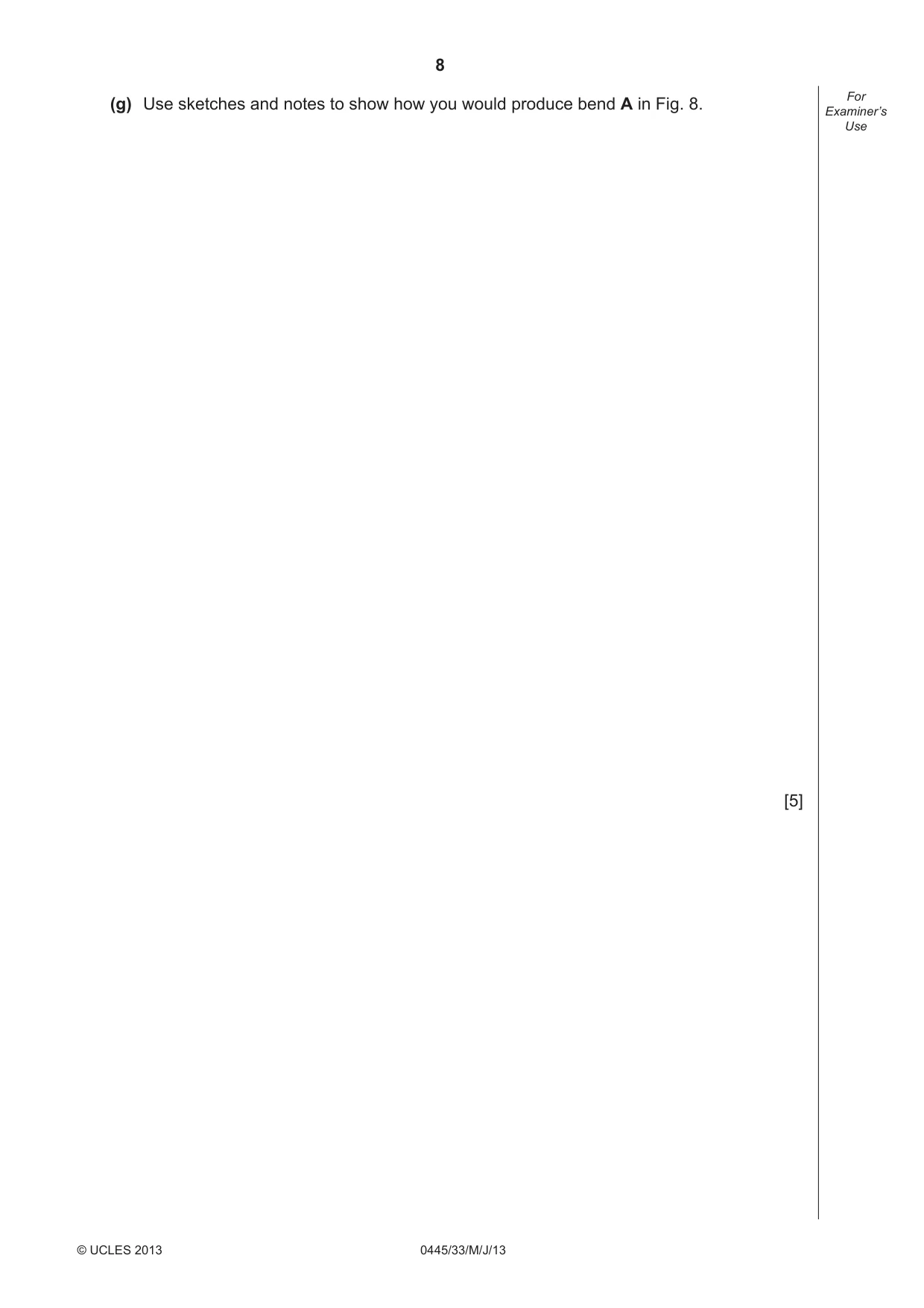 Cambridge IGCSE Design and Technology 0445 2013 May/June Paper 3 · Variant 3 question paper, page 8 of 16