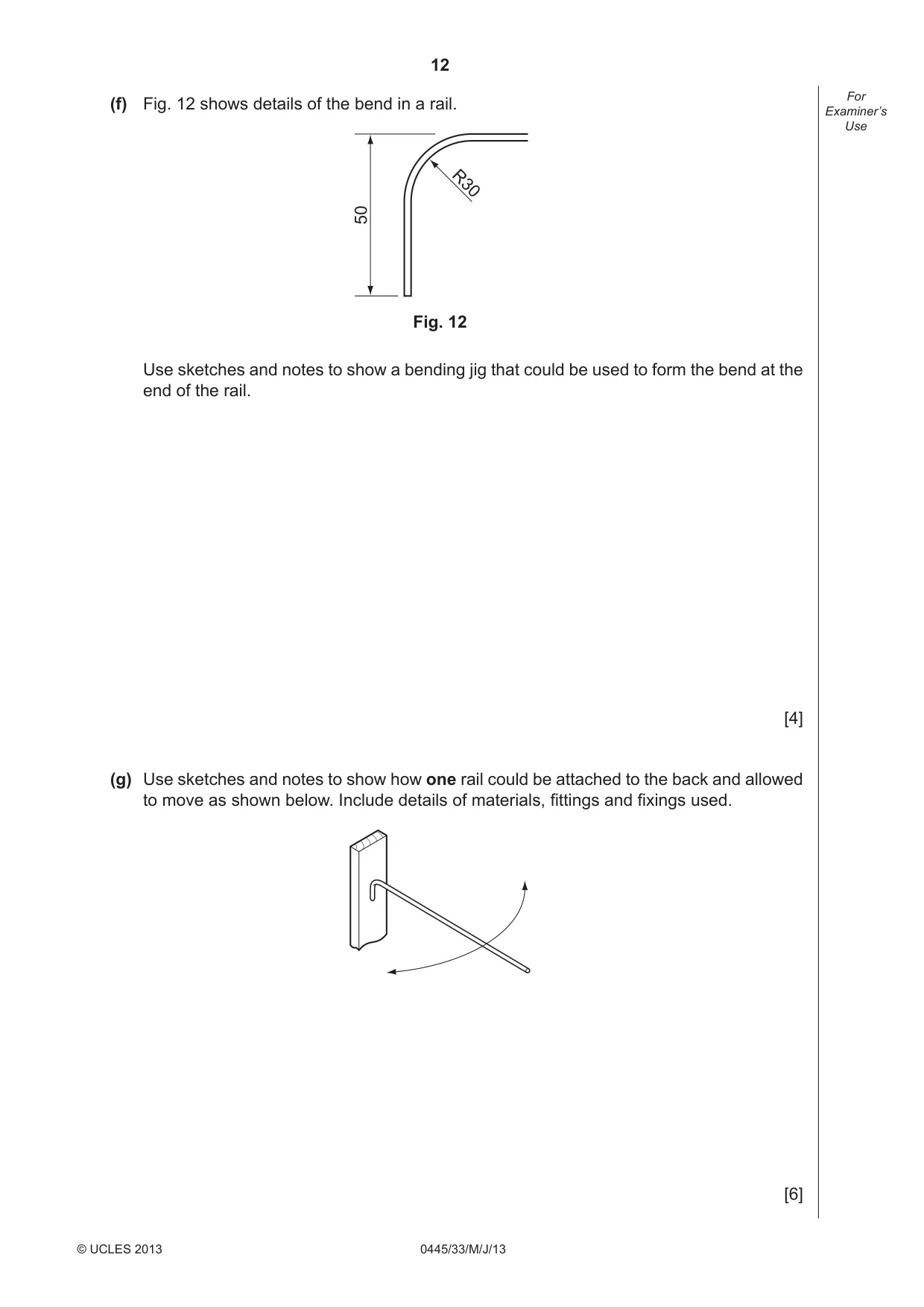 Cambridge IGCSE Design and Technology 0445 2013 May/June Paper 3 · Variant 3 question paper, page 12 of 16