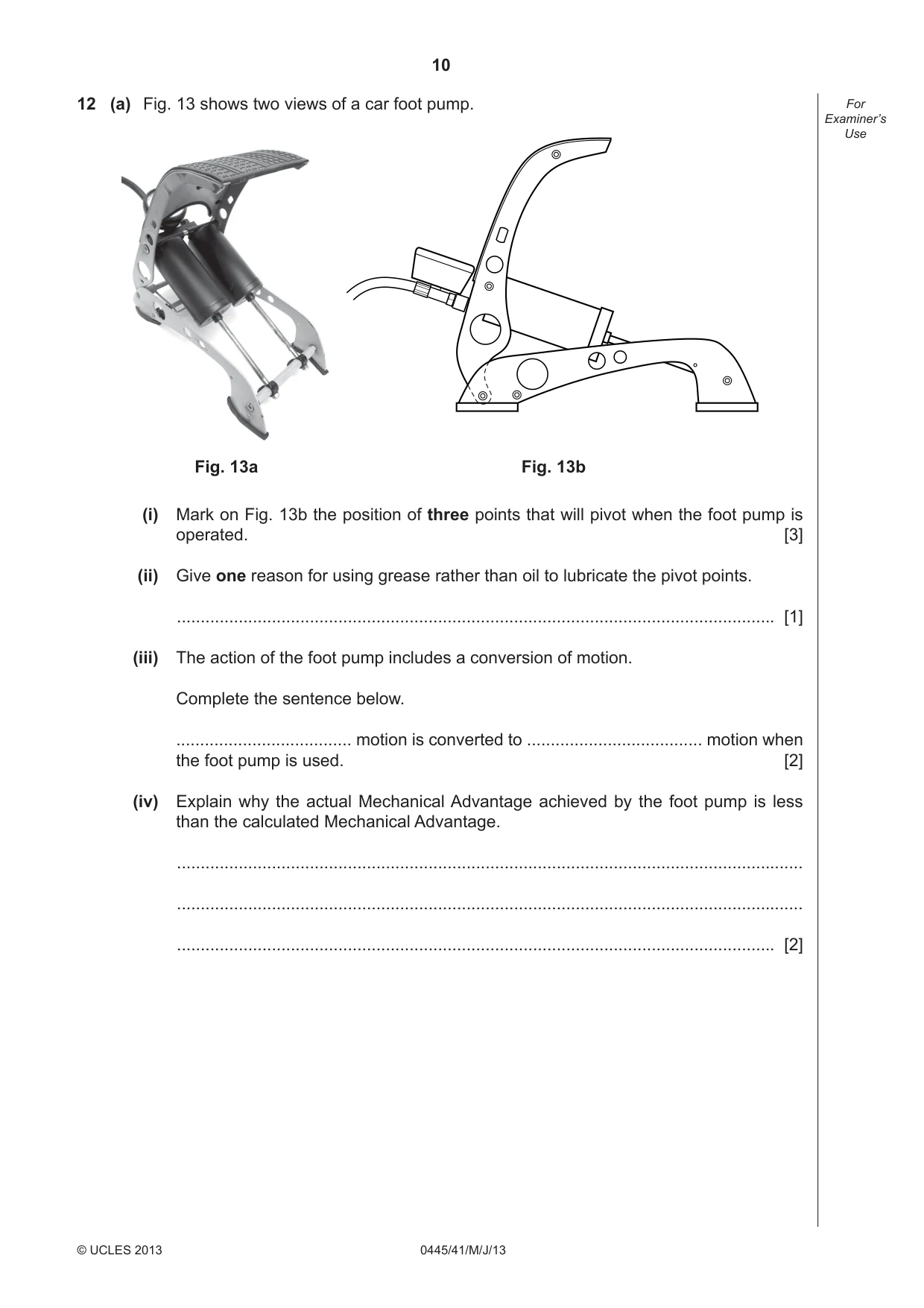 Cambridge IGCSE Design and Technology 0445 2013 May/June Paper 4 · Variant 1 question paper, page 10 of 20