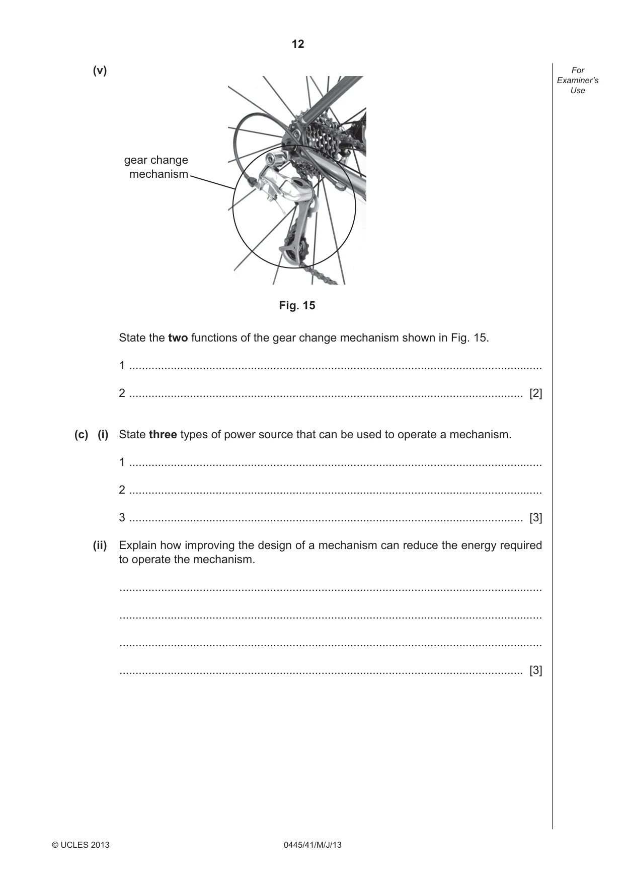 Cambridge IGCSE Design and Technology 0445 2013 May/June Paper 4 · Variant 1 question paper, page 12 of 20