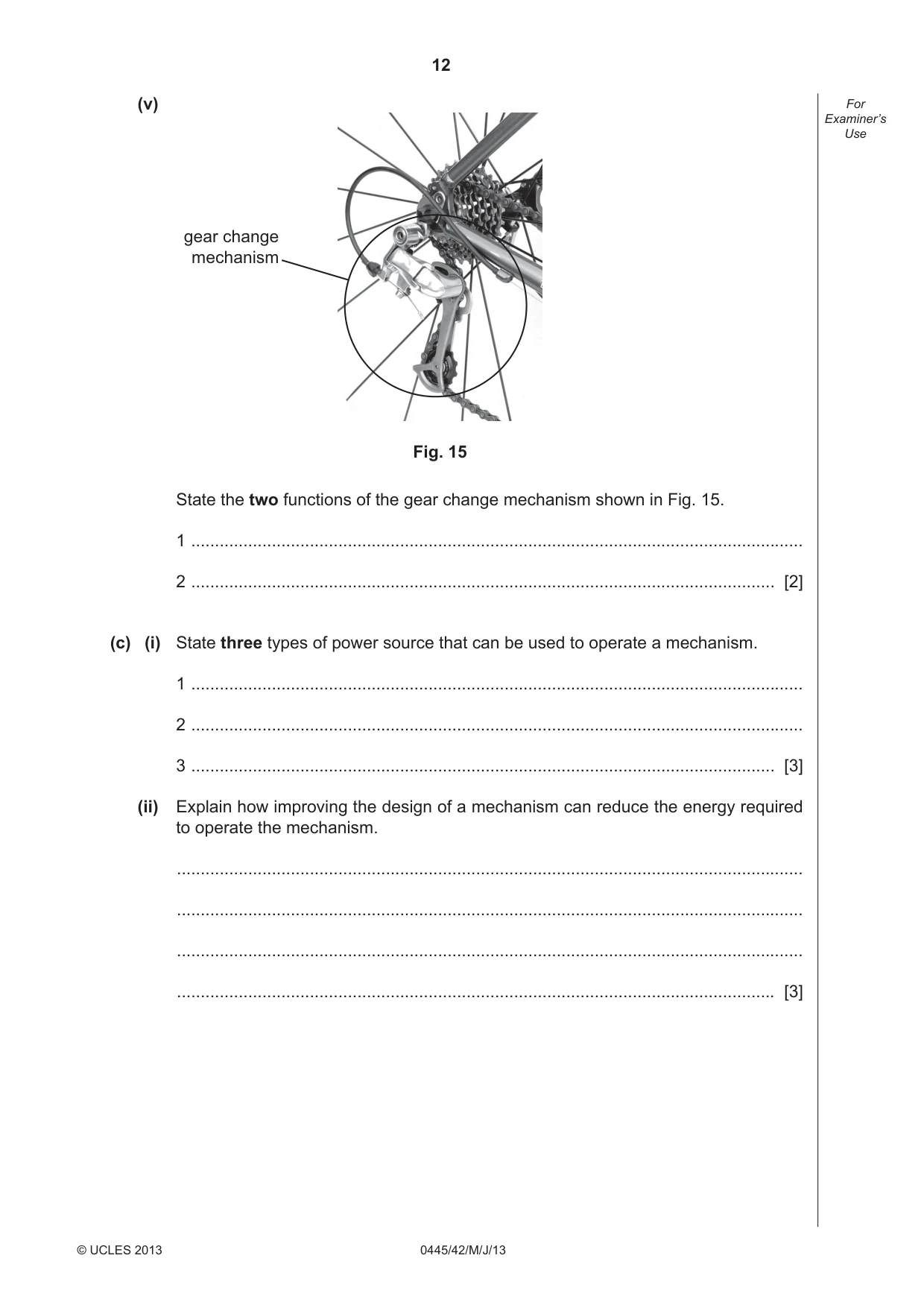 Cambridge IGCSE Design and Technology 0445 2013 May/June Paper 4 · Variant 2 question paper, page 12 of 20