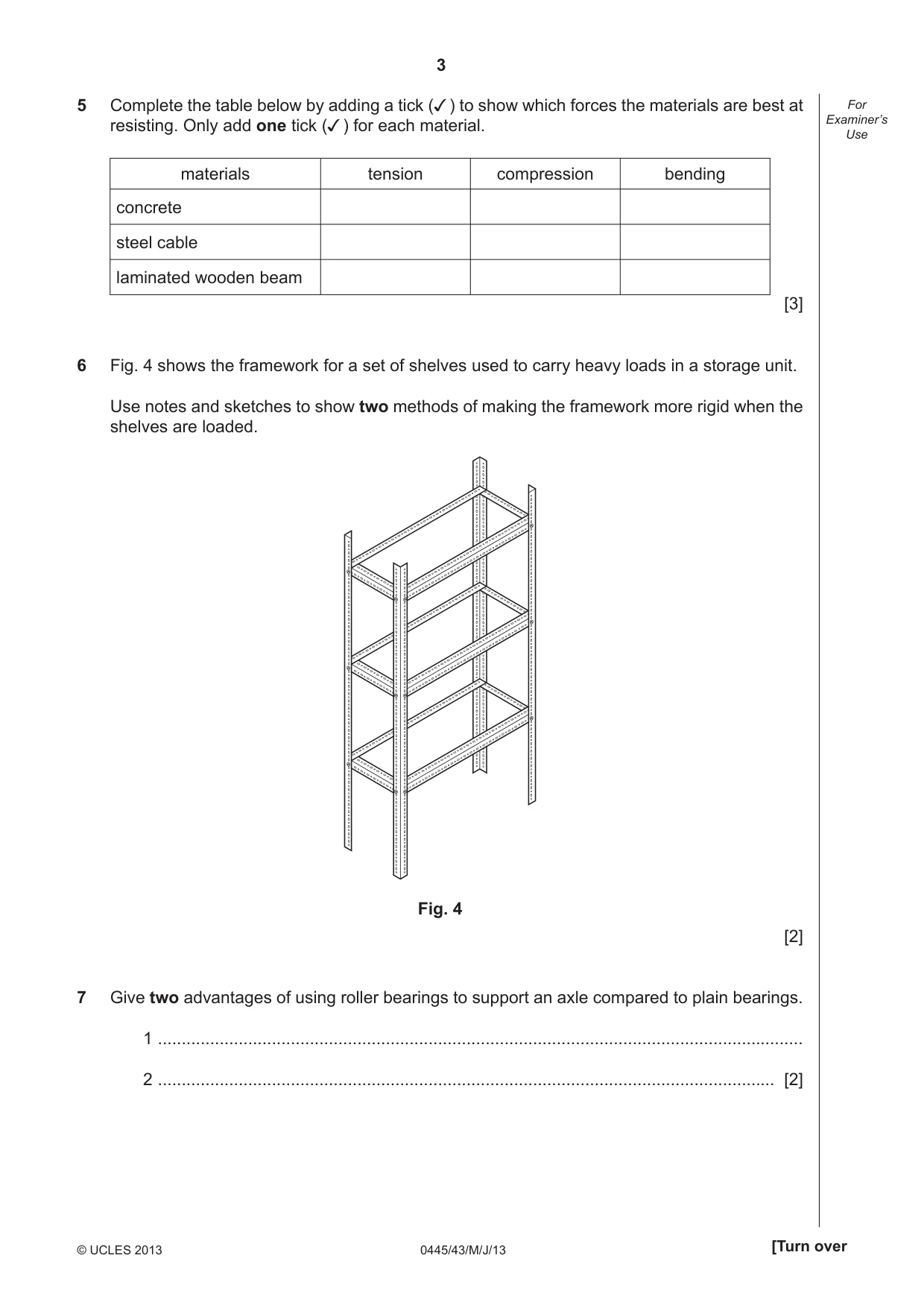 Cambridge IGCSE Design and Technology 0445 2013 May/June Paper 4 · Variant 3 question paper, page 3 of 20