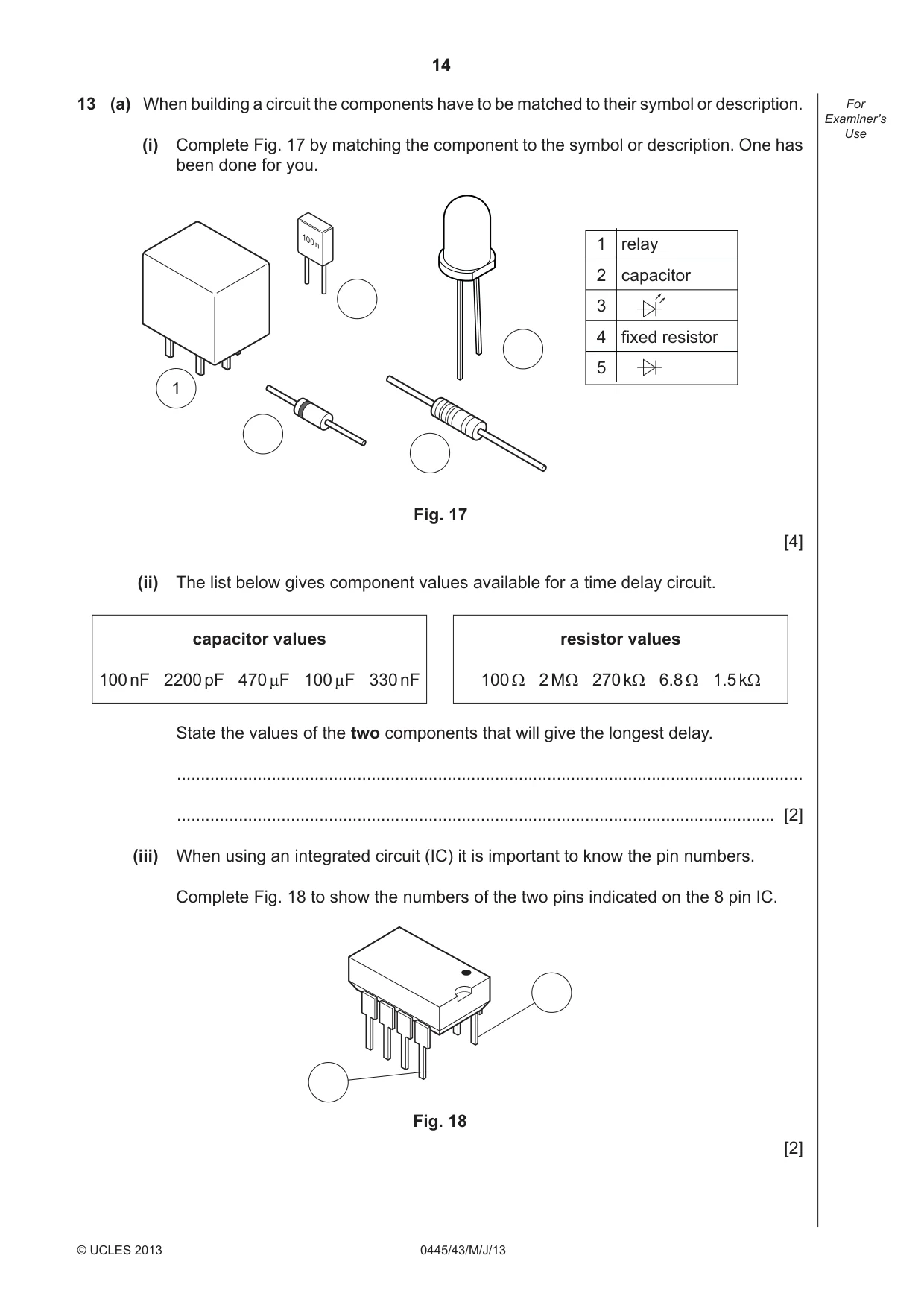 Cambridge IGCSE Design and Technology 0445 2013 May/June Paper 4 · Variant 3 question paper, page 14 of 20