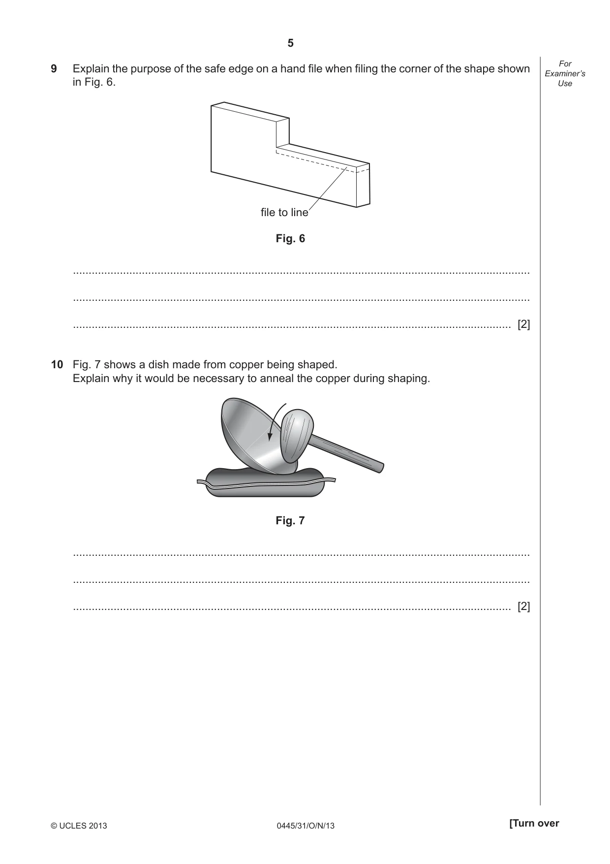 Cambridge IGCSE Design and Technology 0445 2013 Oct/Nov Paper 3 · Variant 1 question paper, page 5 of 16