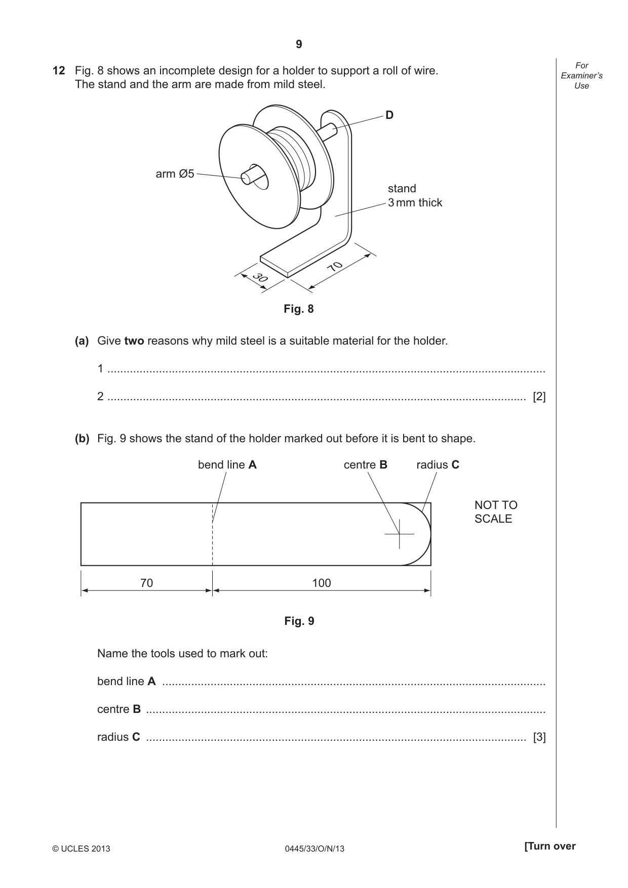Cambridge IGCSE Design and Technology 0445 2013 Oct/Nov Paper 3 · Variant 3 question paper, page 9 of 16