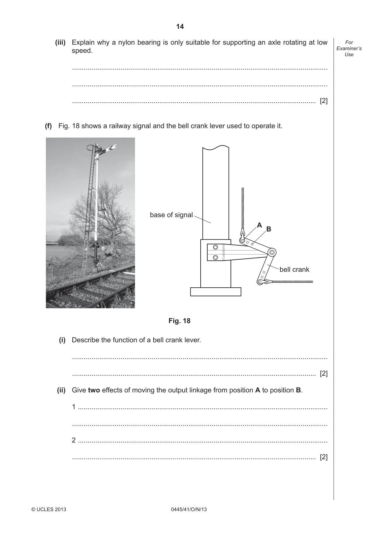 Cambridge IGCSE Design and Technology 0445 2013 Oct/Nov Paper 4 · Variant 1 question paper, page 14 of 20