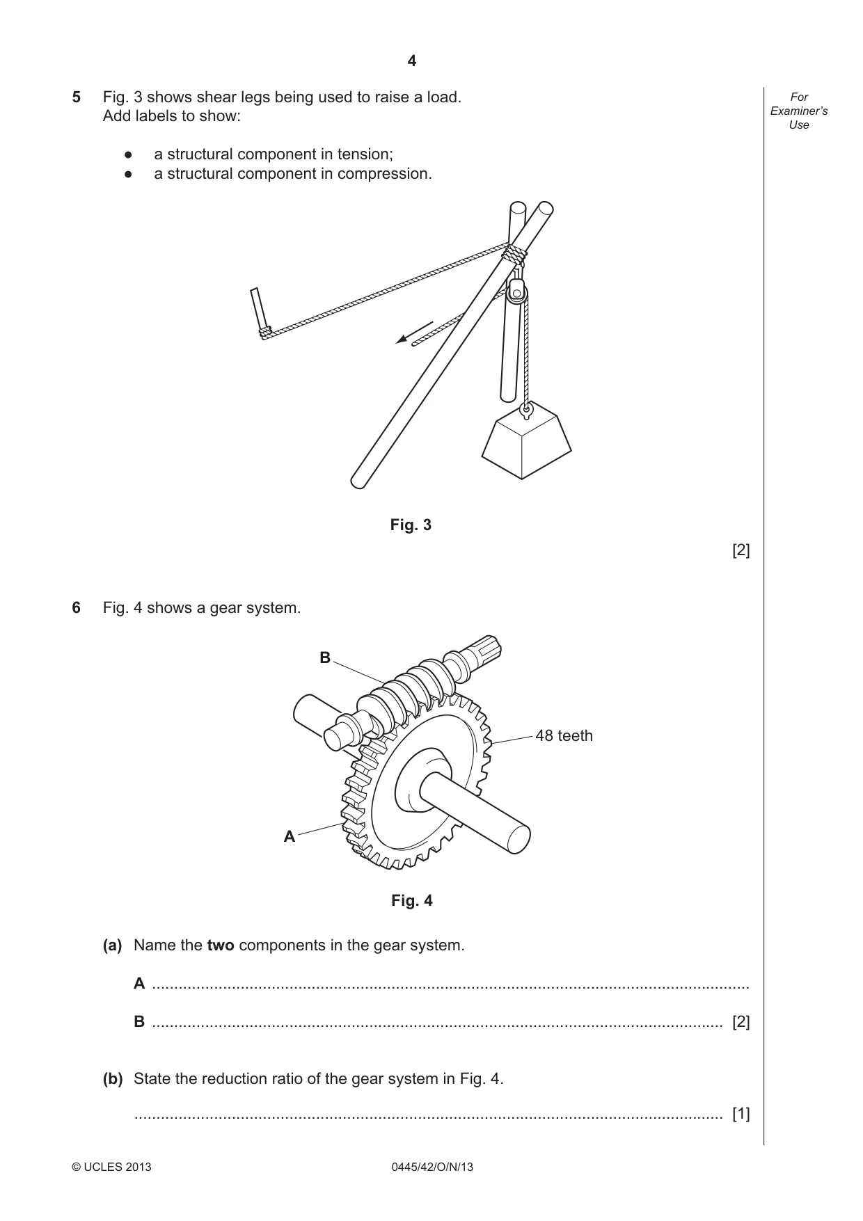 Cambridge IGCSE Design and Technology 0445 2013 Oct/Nov Paper 4 · Variant 2 question paper, page 4 of 20