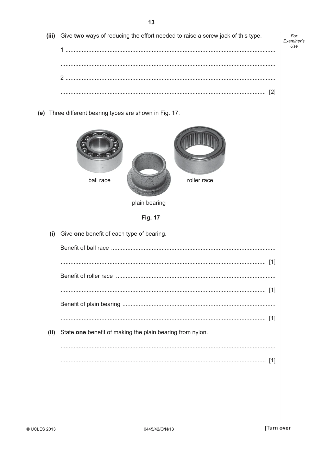 Cambridge IGCSE Design and Technology 0445 2013 Oct/Nov Paper 4 · Variant 2 question paper, page 13 of 20