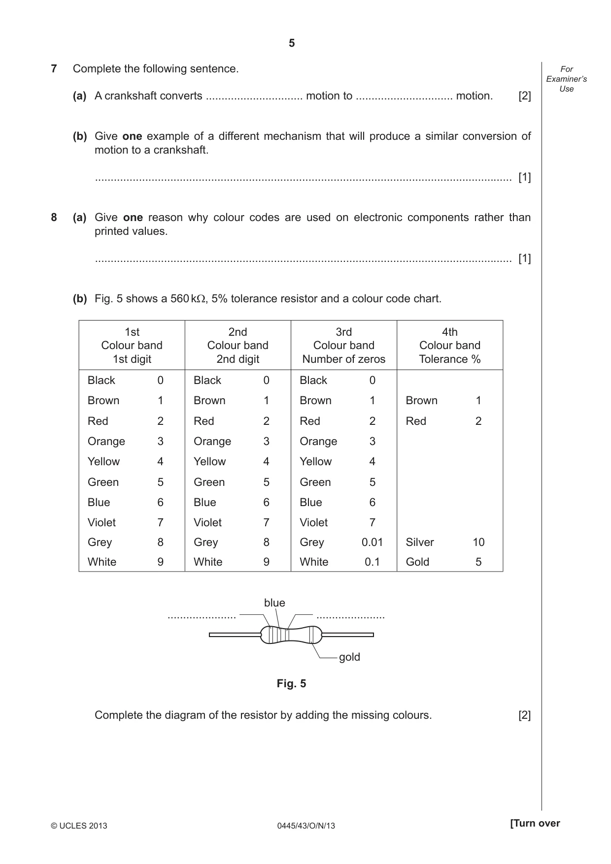 Cambridge IGCSE Design and Technology 0445 2013 Oct/Nov Paper 4 · Variant 3 question paper, page 5 of 20