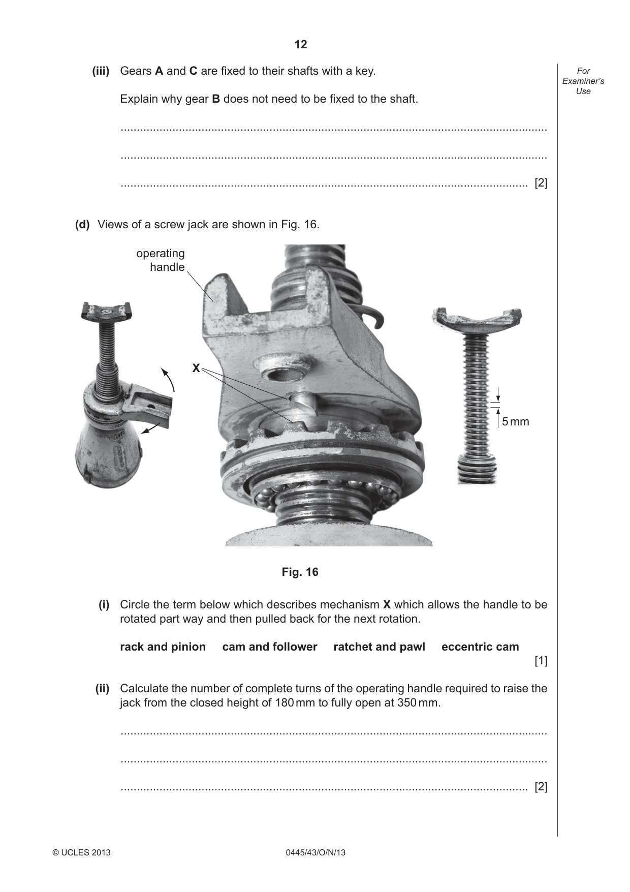 Cambridge IGCSE Design and Technology 0445 2013 Oct/Nov Paper 4 · Variant 3 question paper, page 12 of 20
