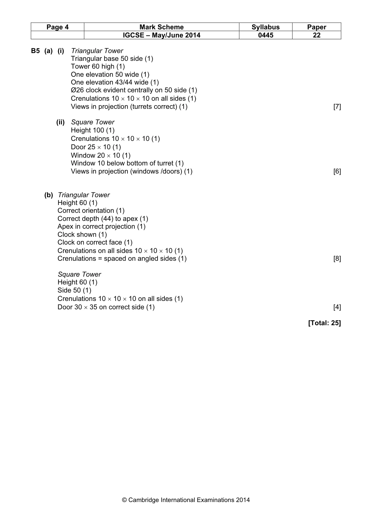 Mark scheme, page 4 of 4
