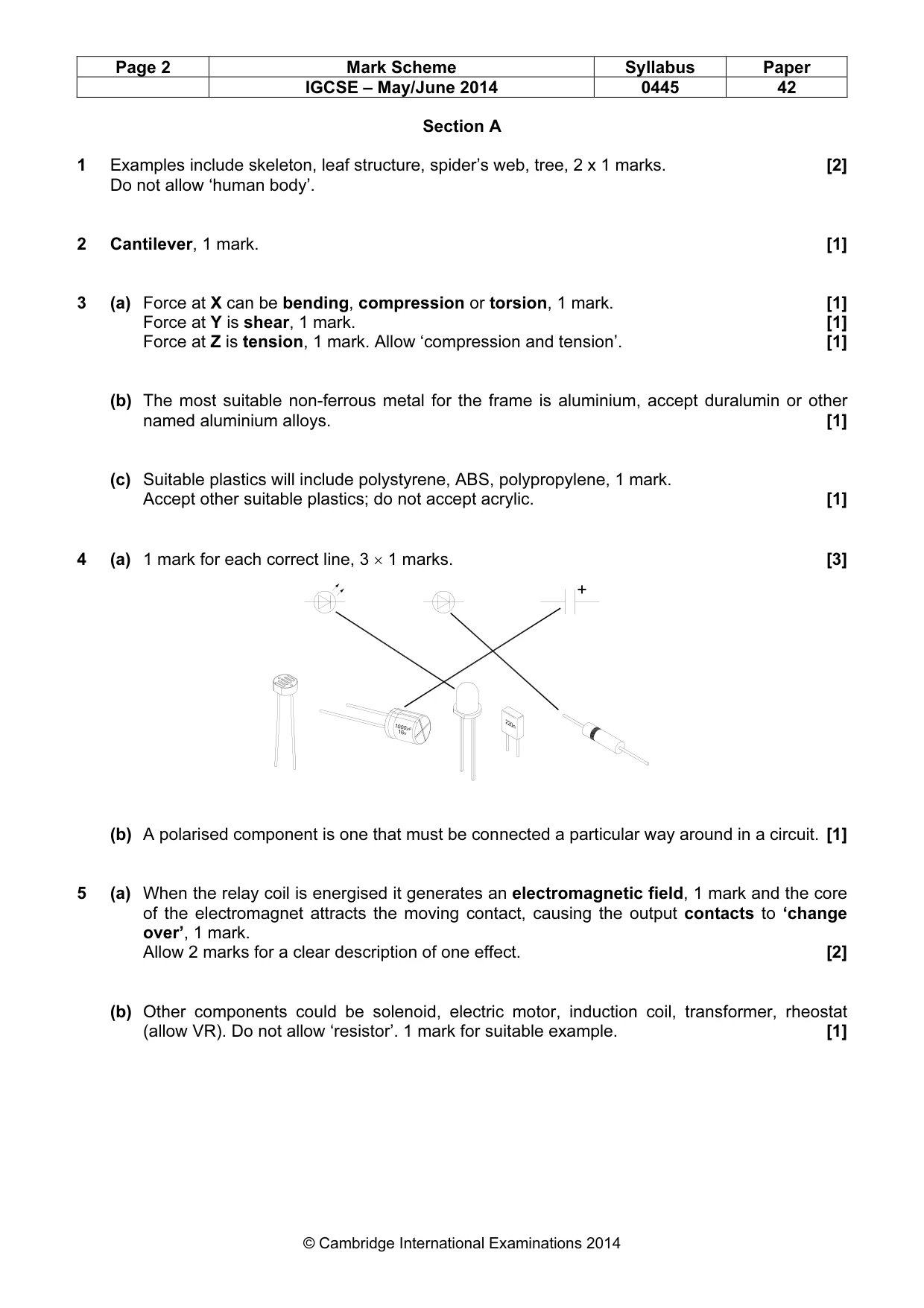Mark scheme, page 2 of 8