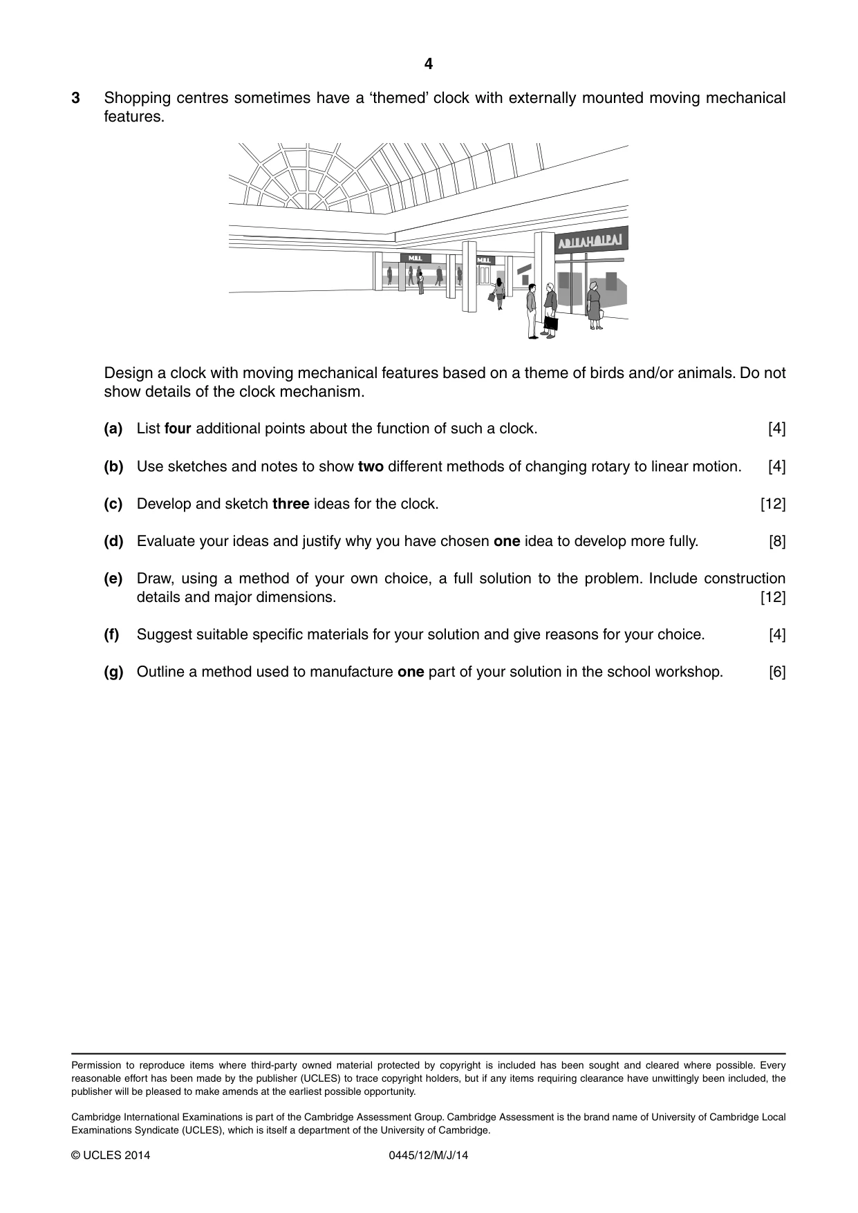 Cambridge IGCSE Design and Technology 0445 2014 May/June Paper 1 · Variant 2 question paper, page 4 of 4