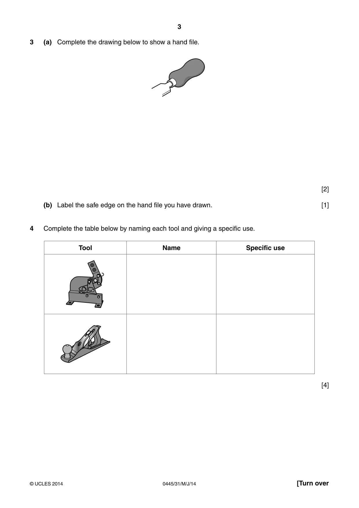 Cambridge IGCSE Design and Technology 0445 2014 May/June Paper 3 · Variant 1 question paper, page 3 of 16