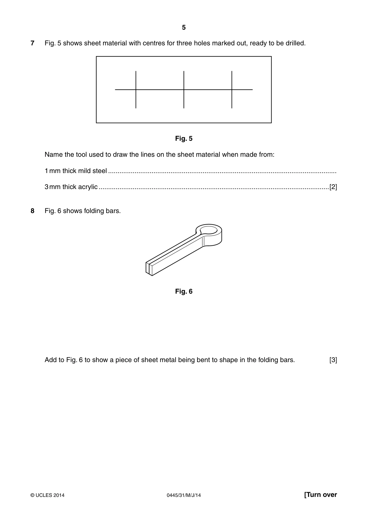 Cambridge IGCSE Design and Technology 0445 2014 May/June Paper 3 · Variant 1 question paper, page 5 of 16
